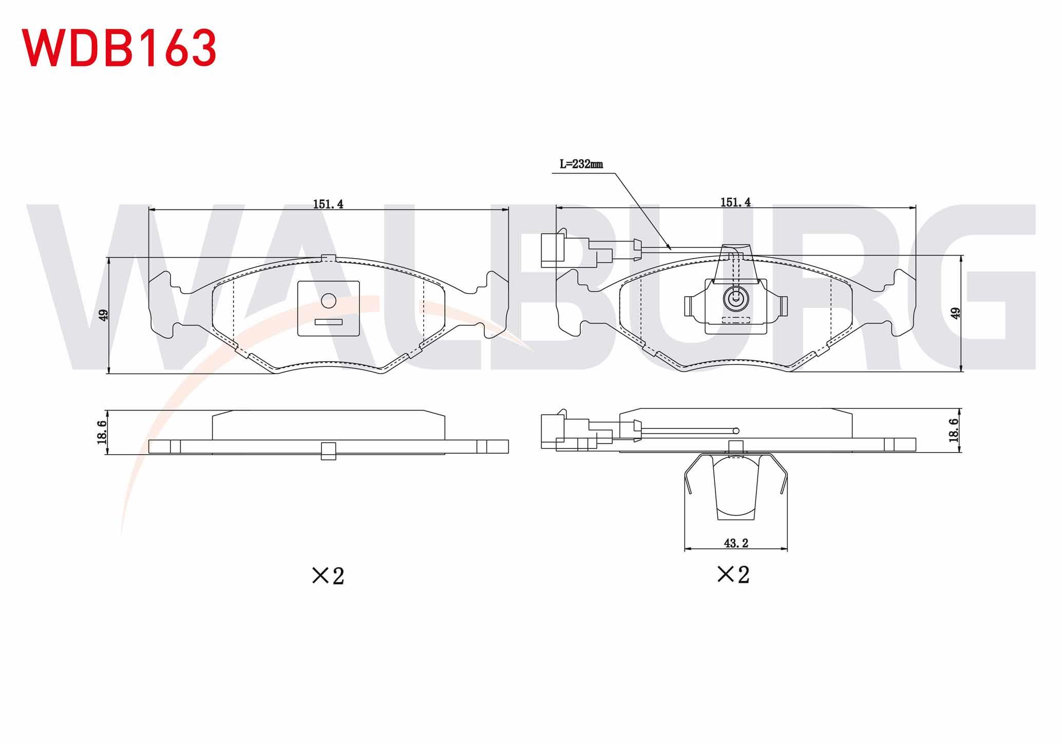 FREN BALATA ON FISLI FIAT PALIO 1.2i 16v 1996-2005/ PALIO 1.4i 1996-2005/ PALIO 1.6i 16v 1996-2005/ ALBEA 1.2 1996-2003/ ALBEA 1.6 1996-2003/ SIENA 1.4i 1997-2002/ SIENA 1.6i 16v 1997-2002
