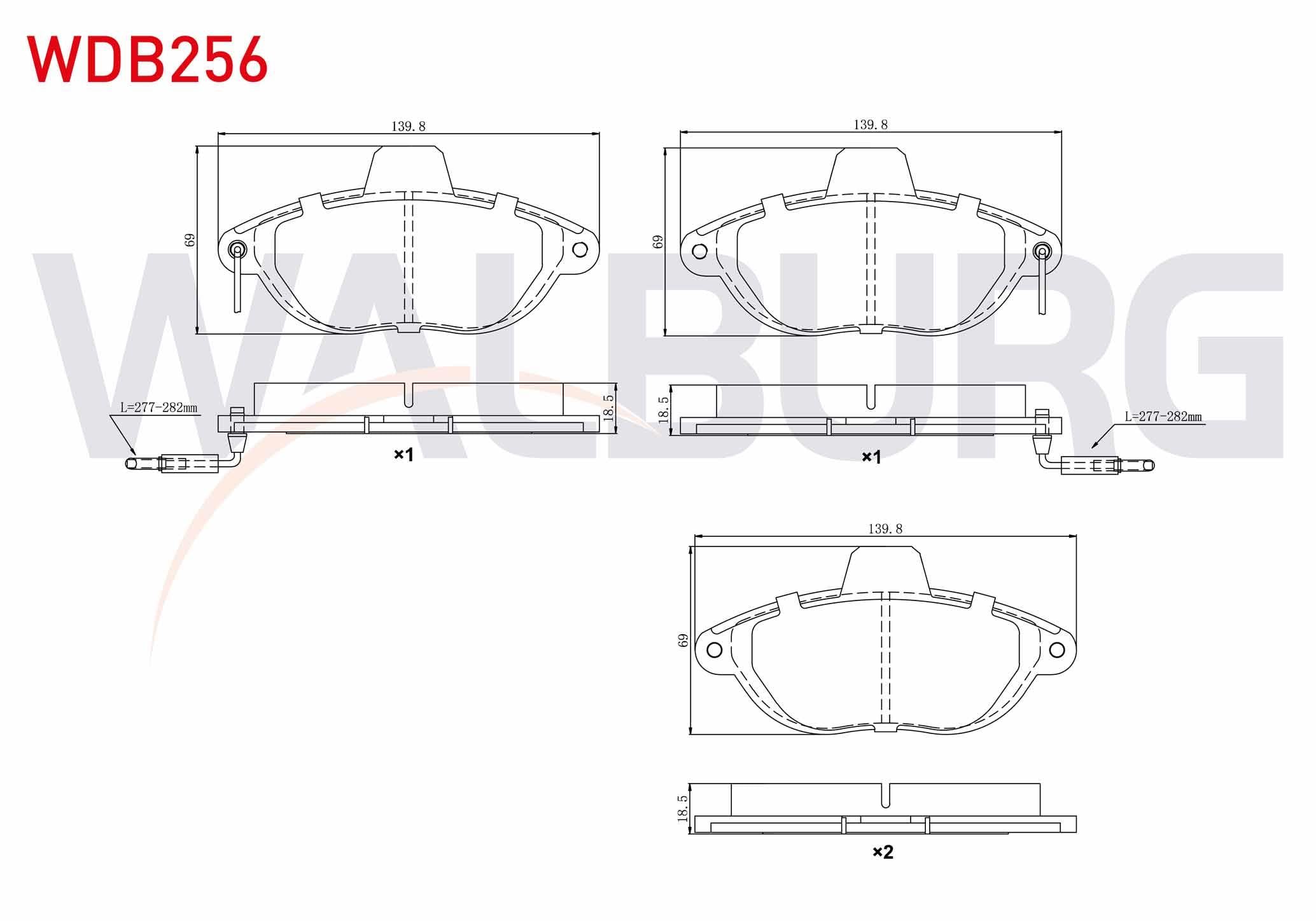 FREN BALATA ON FISLI FIAT SCUDO (220P) 1.9 D 1996-2006/ 2.0 JTD 1996-2006/ CITROEN JUMPY I 1.6 HDI 1994-2007/ JUMPY I 2.0 HDI 1994-2007/ PEUGEOT EXPERT 1.9 D 1996-2006/ EXPERT 2.0 HDI 1996-2006
