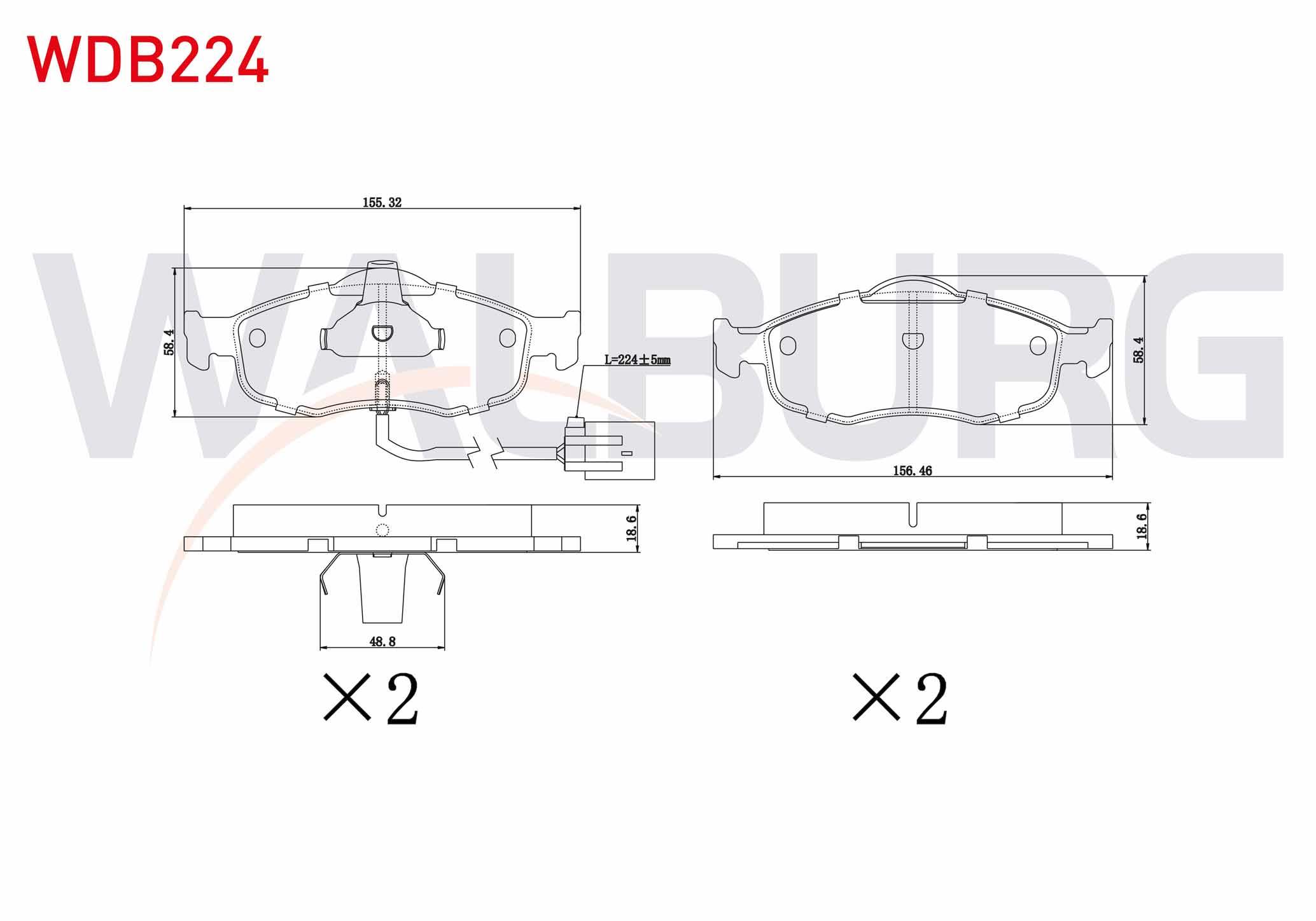 FREN BALATA ON FISLI FORD MONDEO II 1.6i 16v 1996-2000 / MONDEO II 1.8i 16v 1996-2000 / MONDEO II 2.0i 16v 1996-2000