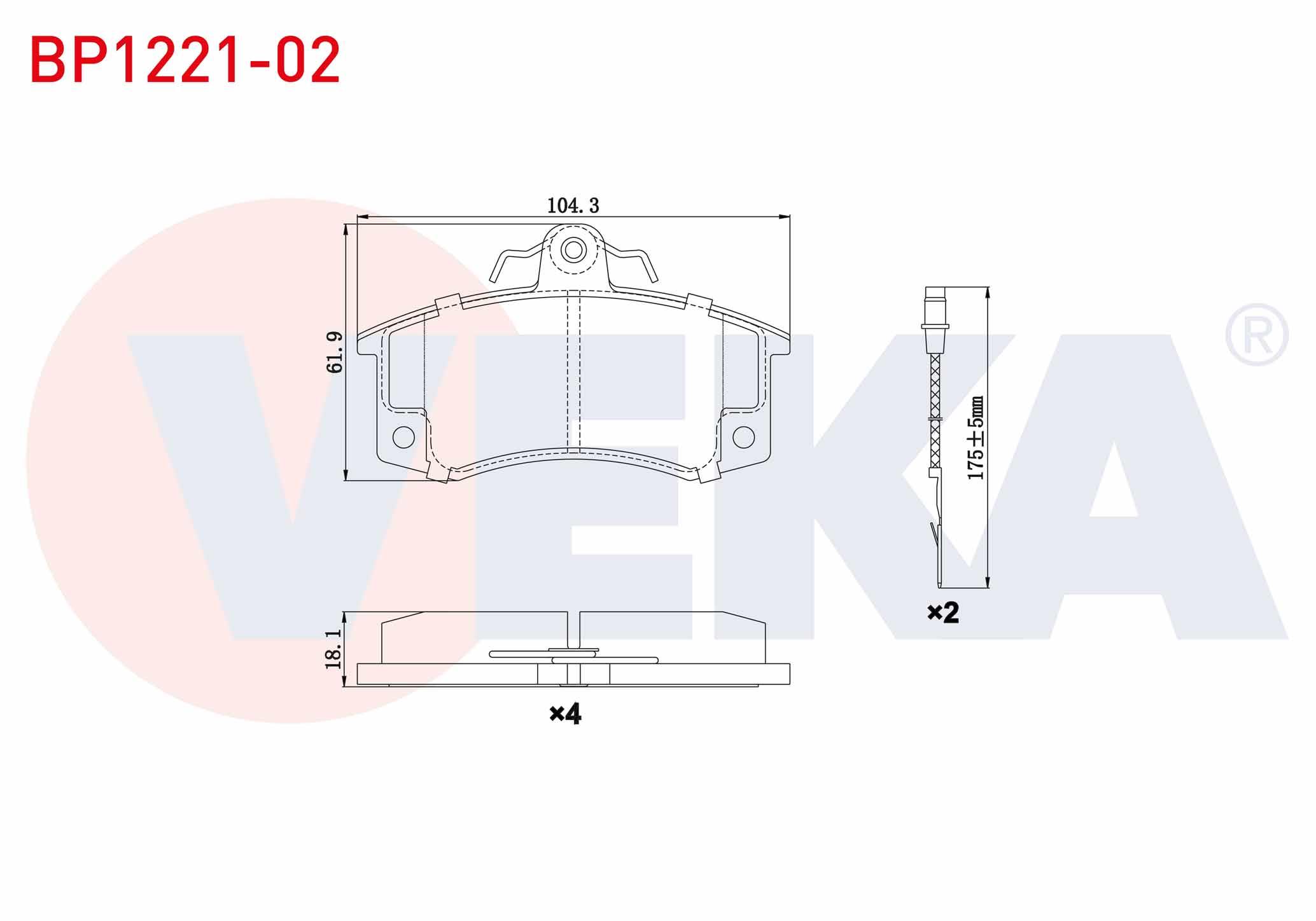 FREN BALATA ON FISLI LADA SAMARA 1500 1986-1994 / VEGA (2110) 1.6i 16v 2000- /  KALINA (1118) 1.6i 2004- / VEGA (2110) 1.6i 8v 2000-