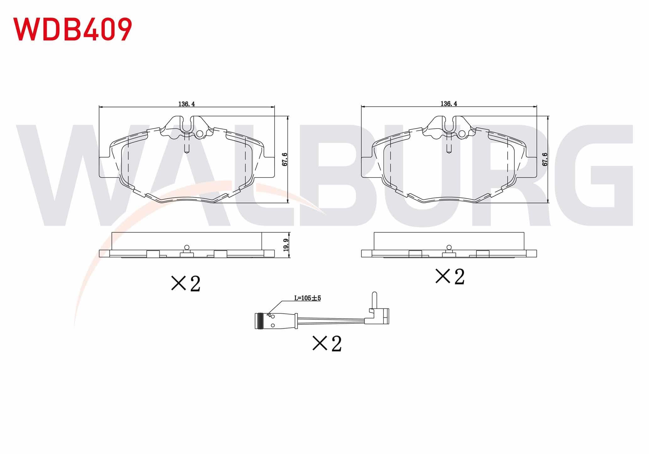 FREN BALATA ON FISLI MERCEDES E SERISI (W211) E 320 CDI 2002-2008/(W211) E 280 CDI 2002-2008/(W211) E 200 2002-2008/(W211) E 200 CDI 2002-2008/(W211) E 220 CDI 2002-2008/(W211) E 240 2002-2008
