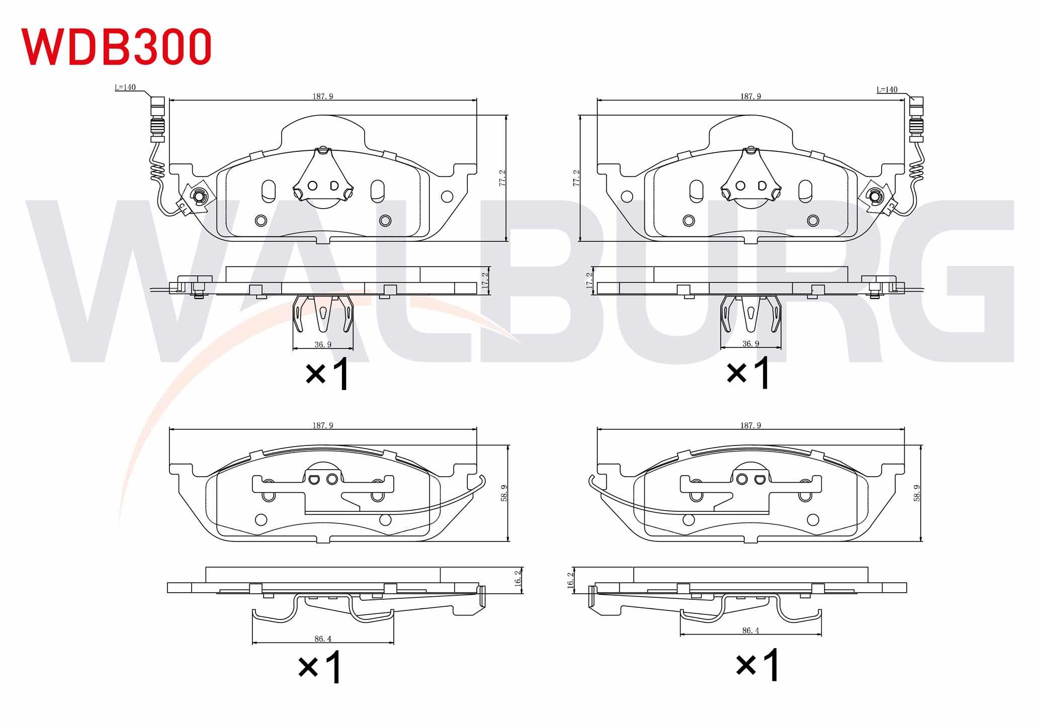 FREN BALATA ON FISLI MERCEDES M CLASS (W163) ML 270 CDI 1998-2005 / M SERISI (W163) ML 320 1998-2005
