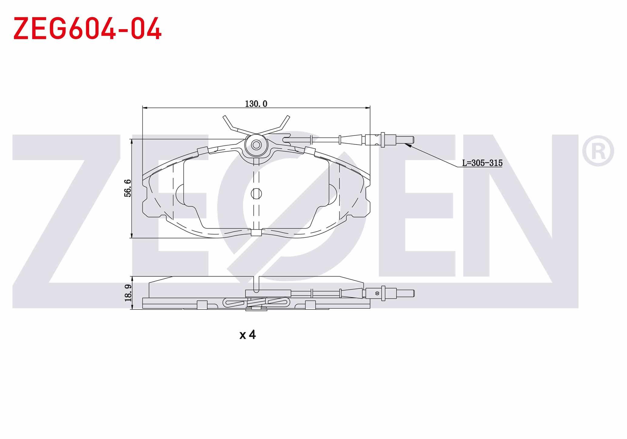 FREN BALATA ON FISLI PEUGEOT 406 (8B) 2.0i 15 JANT 1995-2004 / 406 (8B) 2.0 HDI 15 JANT 1995-2004
