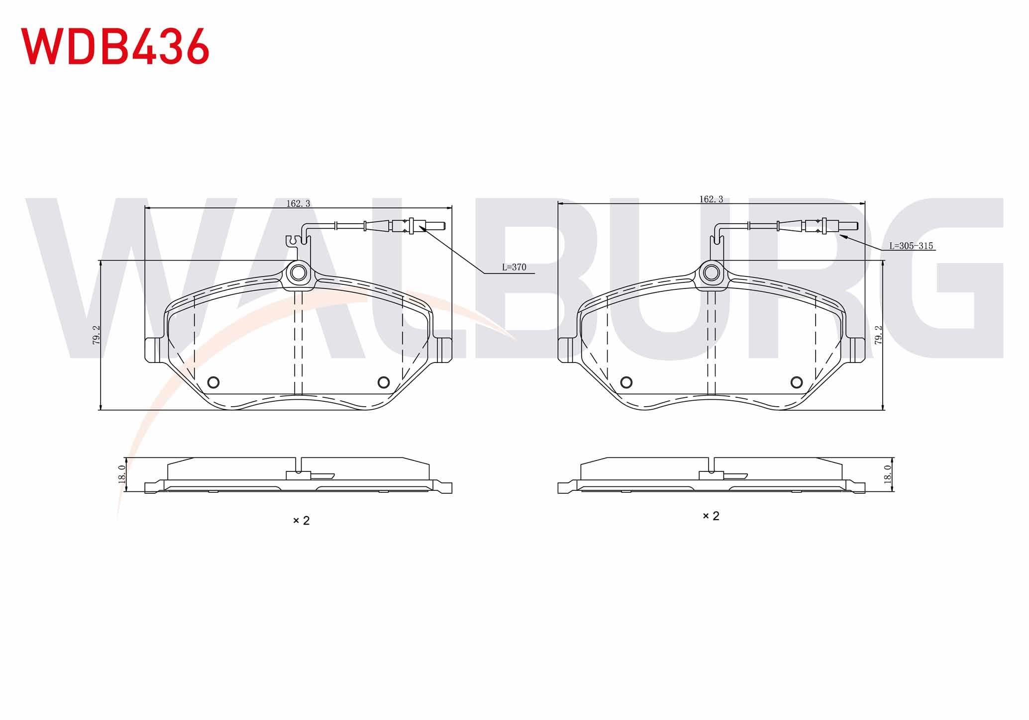 FREN BALATA ON FISLI PEUGEOT 407 (6D) 2.0 HDI 2004-2011 / PEUGEOT 407 (6D) 2.0i 2004-2011 / PEUGEOT 607 (9D,9U) 2.0 HDI 2000- / CITROEN C6 (TD) 3.0 V6 2005- / PEUGEOT 607 (9D,9U) 3.0i 2000-