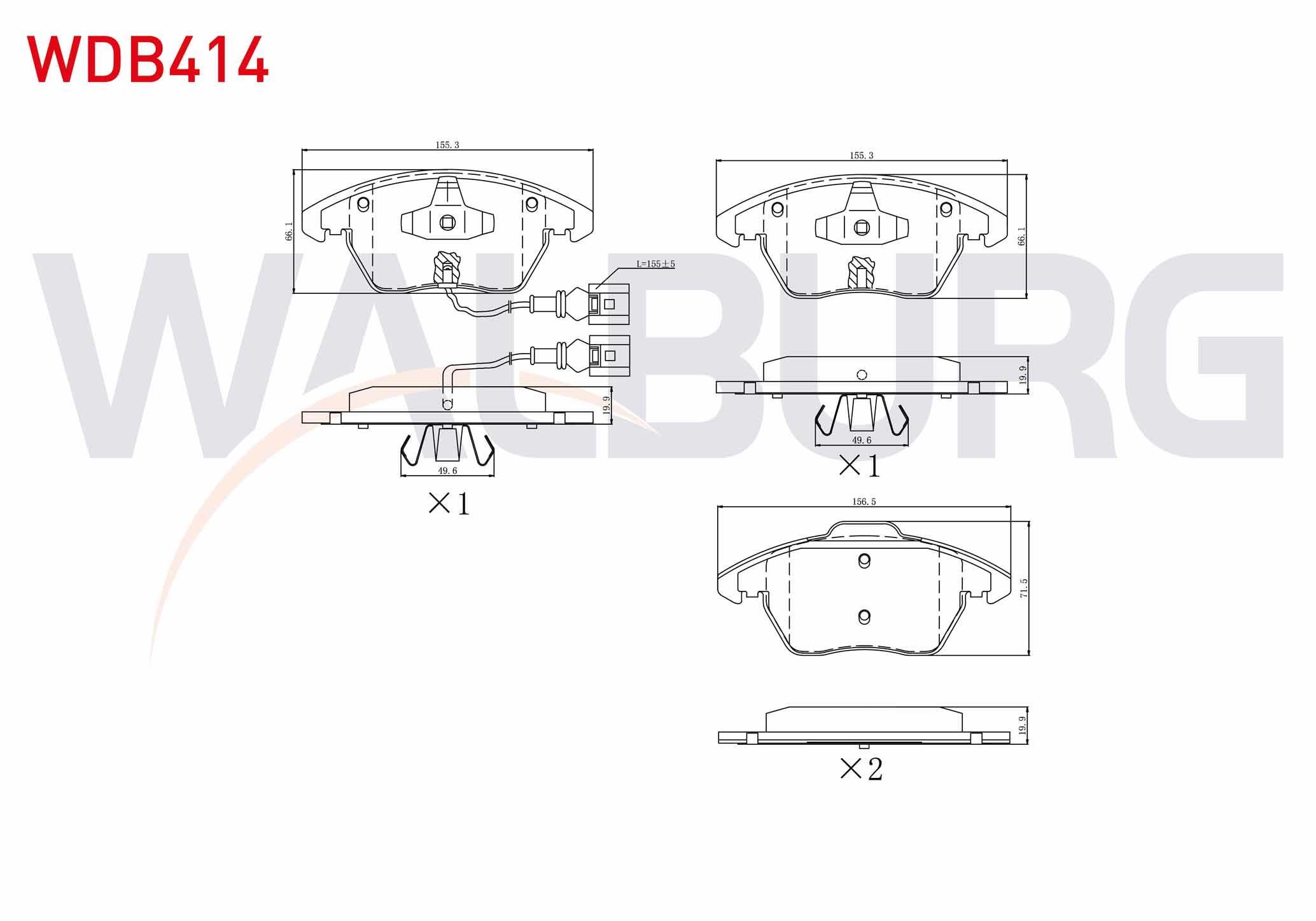FREN BALATA ON FISLI VW GOLF V 1.4 TSI 2003-2009/ JETTA IV 1.6 TDI 2011-/ SCIROCCO 1.4 TSI 2008-/ CADDY III 2.0 TDI 2004-2015/ LEON 1.4 TSI 2005-2012/ YETI 1.2 TSI 2009-/ SUPERB 1.9 TDI 2002-2010