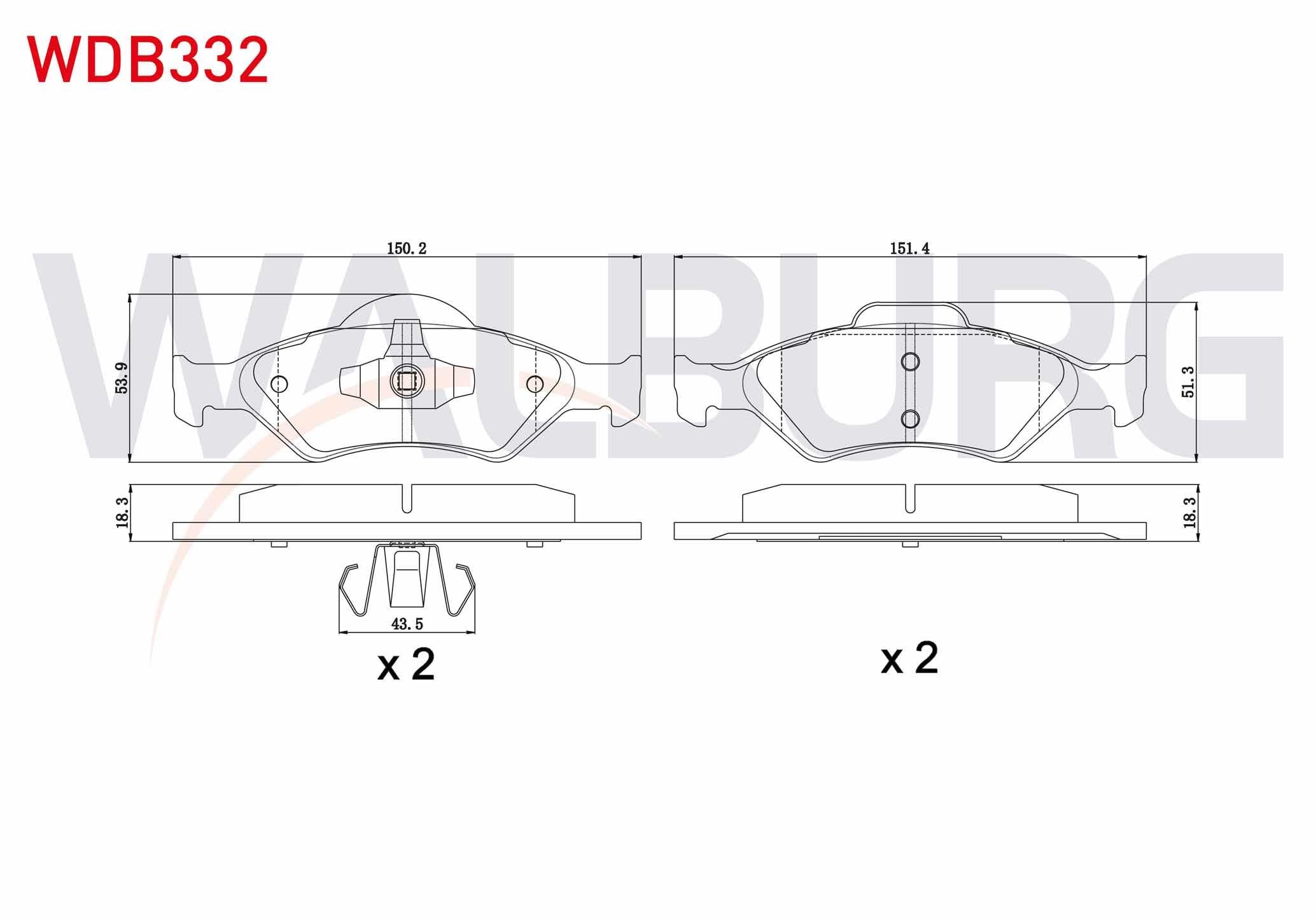 FREN BALATA ON FORD FIESTA IV 1.25i 16v 1996-2002/ FIESTA IV 1.4i 16v 1996-2002 / FIESTA IV 1.3i 1996-2002