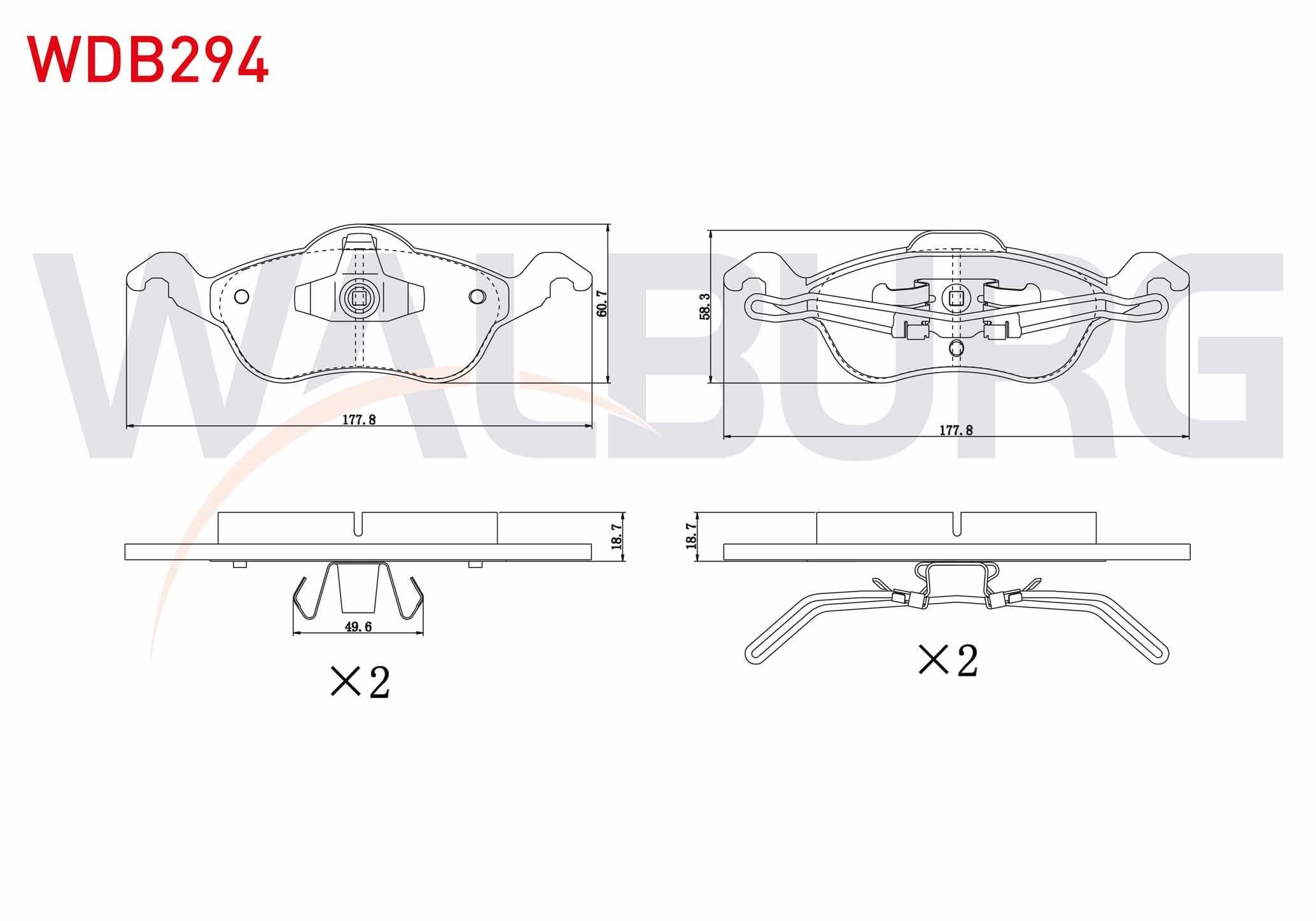 FREN BALATA ON FORD FOCUS I 1.6i 16v 1998-2004/ FOCUS I 1.8i 16v 1998-2004/ FOCUS I 1.8 TDCI 1998-2004/ FOCUS I 1.6 TDCI 1998-2004/ FOCUS I 1.4i 16v 1998-2004/ FOCUS I 2.0i 16v 1998-2004