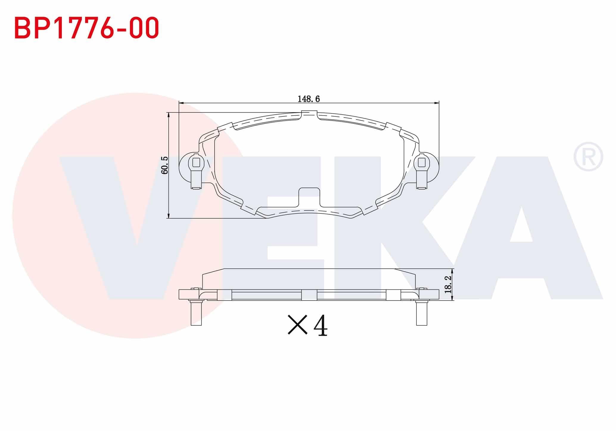 FREN BALATA ON FORD MONDEO III 1.6i 16v 2000-2007/ MONDEO III 2.0 TDCI 2000-2007/ MONDEO III 2.0i 16v 2000-2007/ X-TYPE 2.0i 2001-2009/ X-TYPE 2.0 D 2006-2009/ X-TYPE 2.5i 2001-2009