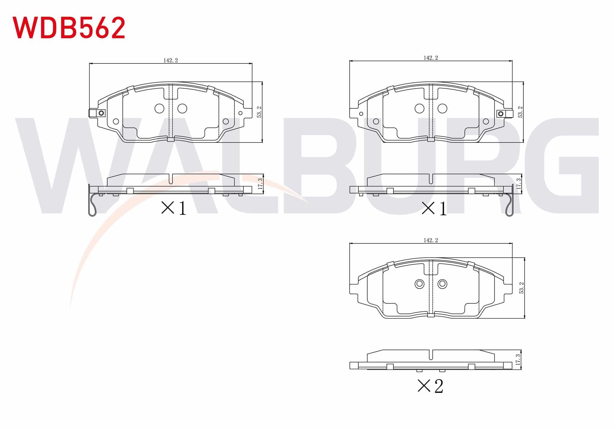 FREN BALATA ON IKAZLI CHEVROLET AVEO (T300) 1.2 16v 2011-2014 /  AVEO (T300) 1.4 16v 2011-2014
