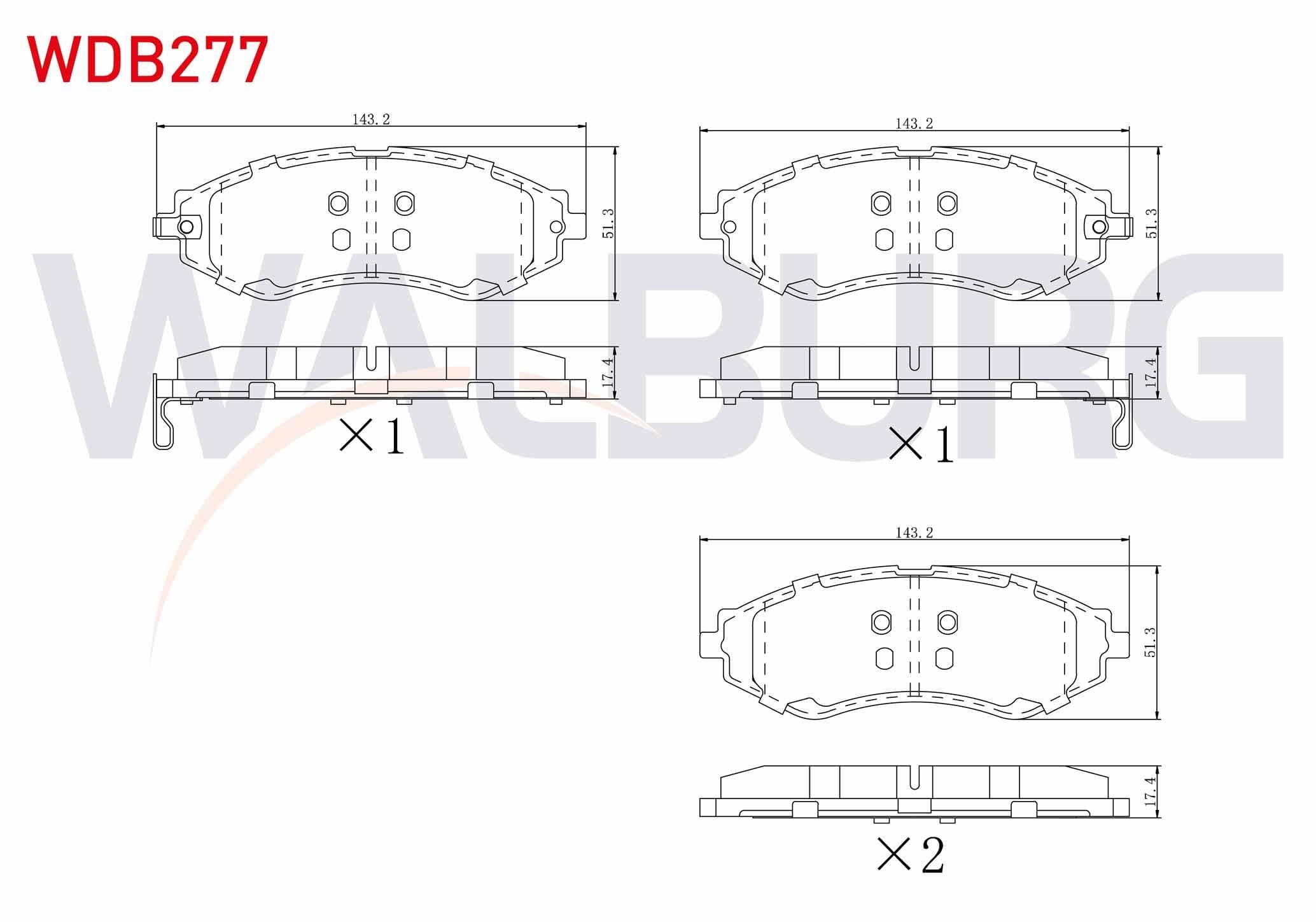 FREN BALATA ON IKAZLI CHEVROLET LACETTI (J200) 1.4i 16v 2006-2012 / LACETTI (J200) 1.6i 2006-2012 / DAEWOO NUBIRA (KLAN) 1.6i 2003-2005