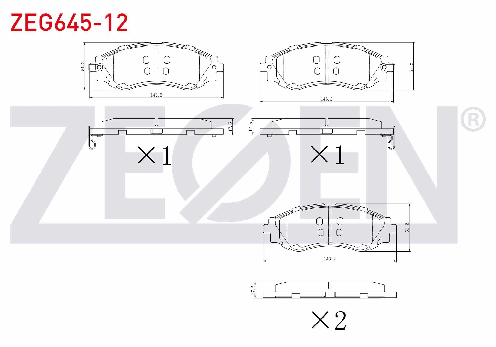 FREN BALATA ON IKAZLI CHEVROLET REZZO (U100) 1.6i 2000-2008 / CHEVROLET REZZO (U100) 2.0i 2000-2008 / DAEWOO LEGANZA (KLAV) 2.0i 1997-2002