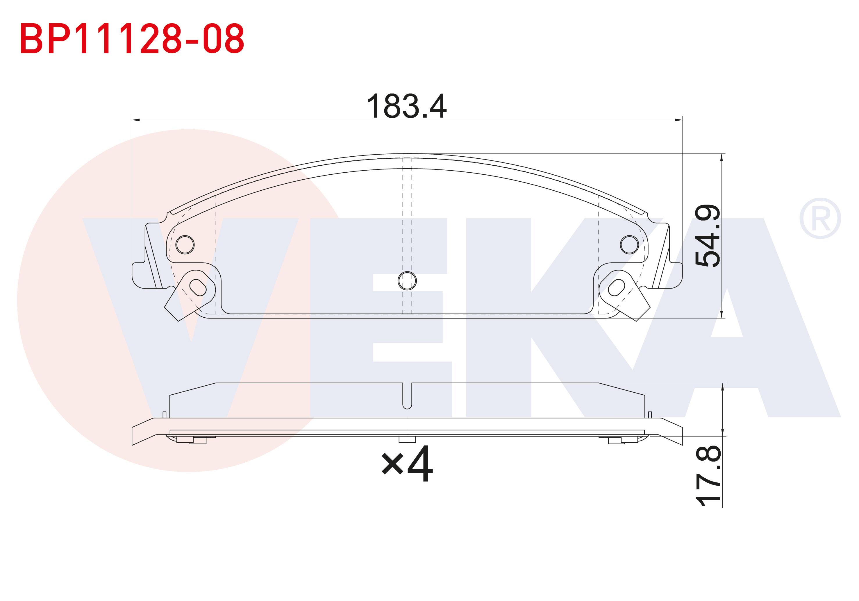 FREN BALATA ON IKAZLI CHRYSLER 300C 2004-/ LANCIA THEMA (LX) 3.0 2011-2014/ DODGE CHALLENGER COUPE 2008-
