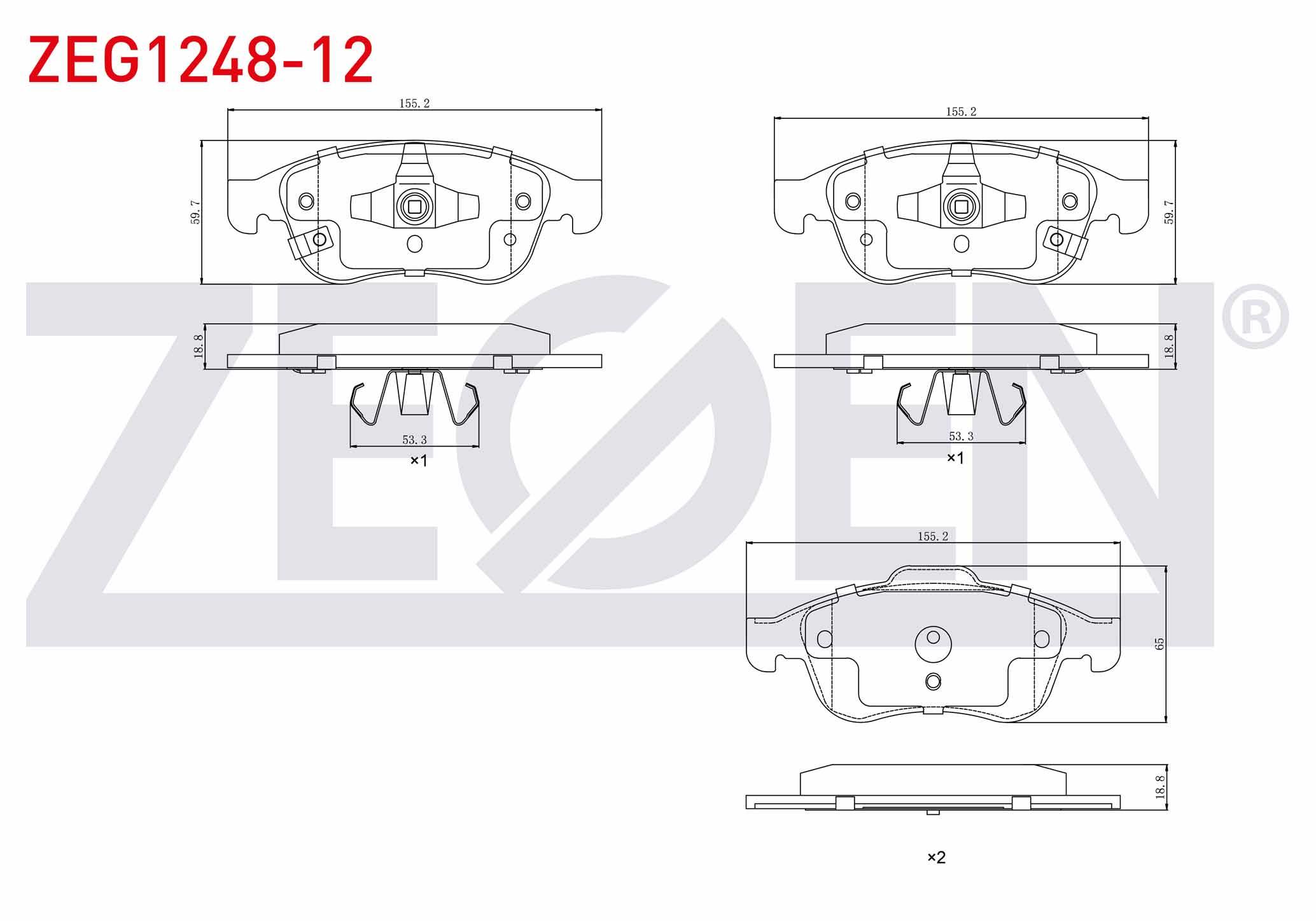 FREN BALATA ON IKAZLI FIAT 500X 1.3 MJT - 1.4 - 1.6 MJT 2014- / JEEP RENEGADE (BU) 1.4 - 1.6 CRD - 2.0 CRD 2014-