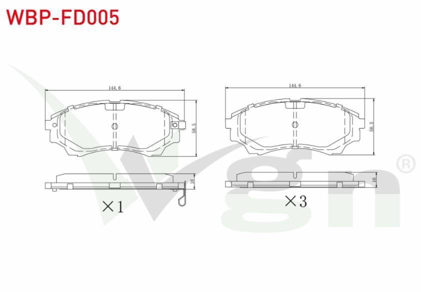 FREN BALATA ON IKAZLI FORD RANGER 2.5 TDCI 4X4 2002-2006 / RANGER 2.2 TDCI 2002-2006 / RANGER 3.0 TDCI 2002-2006 / RANGER 3.2 TDCI 2002-2006 / MAZDA B SERISI (UN) 2.5 D 1998-2006