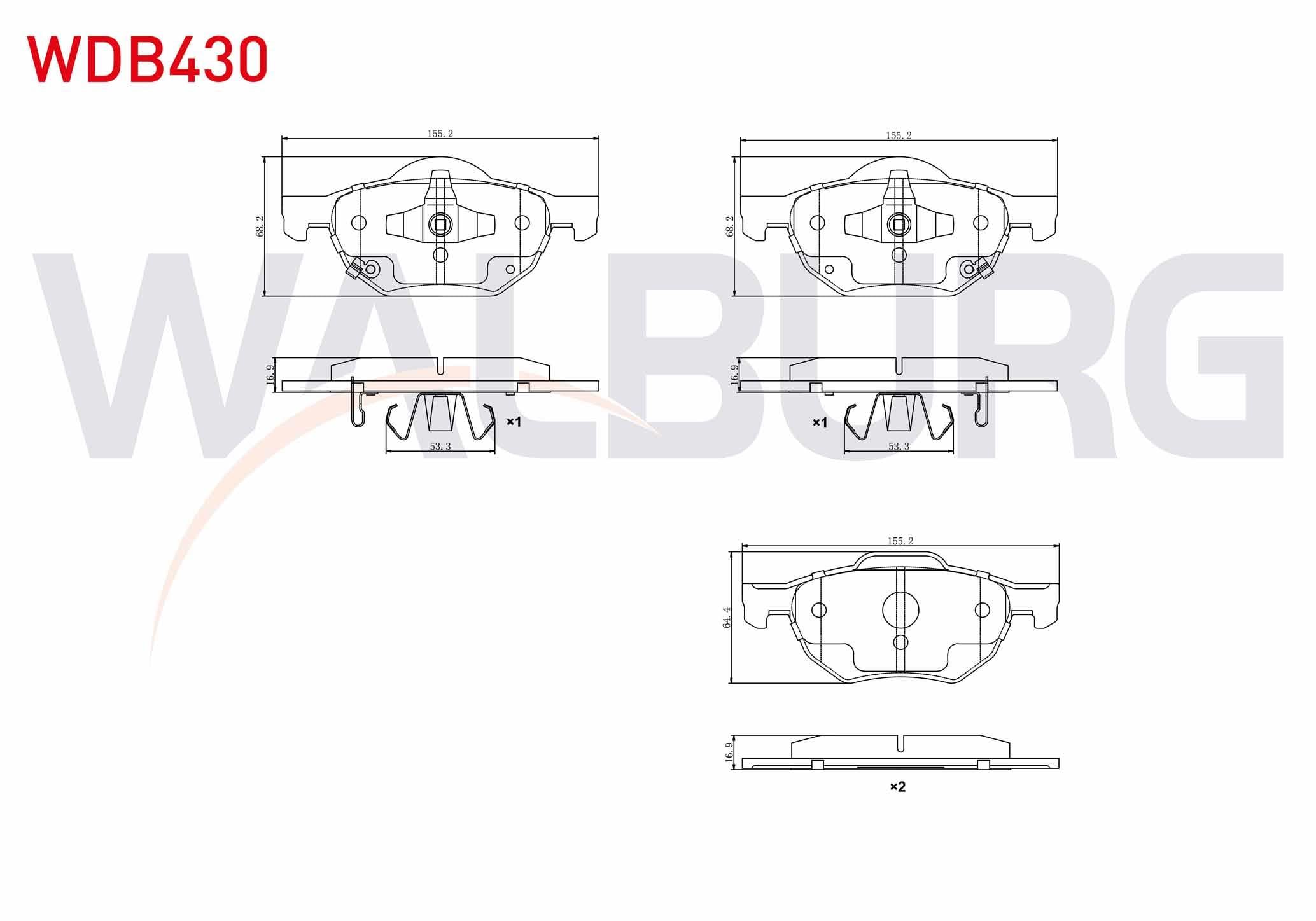 FREN BALATA ON IKAZLI HONDA ACCORD VIII (CU) 2.0 I-VTEC - 2.2 I-CDTI - 2.4 I-VTEC 2003-2008