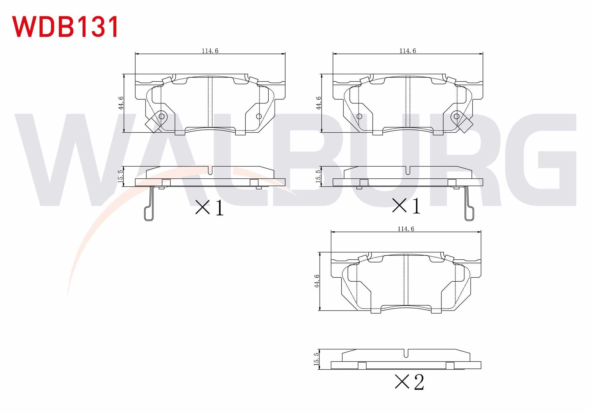 FREN BALATA ON IKAZLI HONDA CIVIC V 1.3 1992-1995 / INTEGRA (DA) 1.8i 16v 1985-1993 / INTEGRA (DA) 1.6 1985-1993 / PRELUDE II 1.8 1983-1987