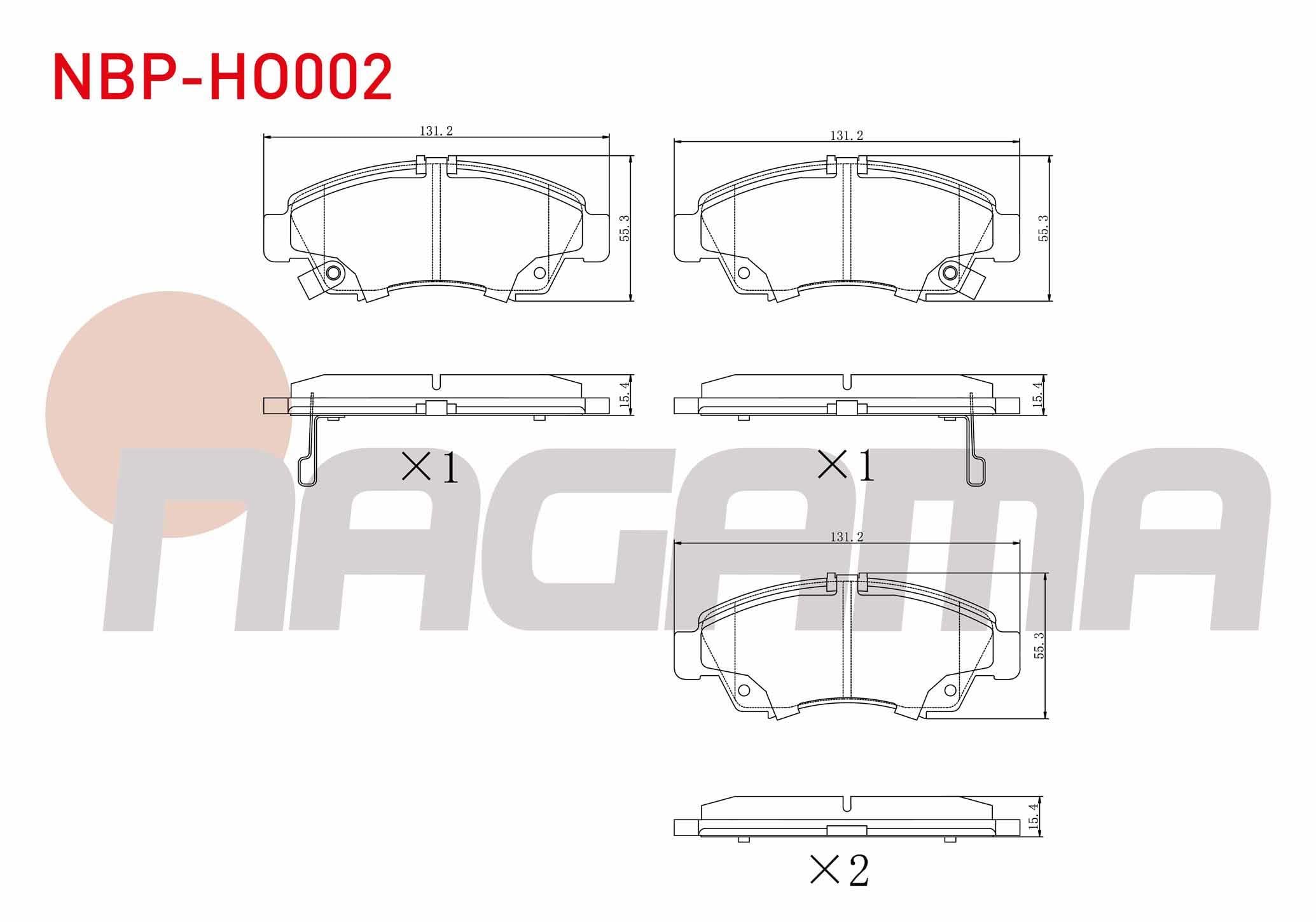 FREN BALATA ON IKAZLI HONDA CIVIC VI 1.4i 1995-2001 / CIVIC VI 1.5i 1995-2001 / CITY 1.4i 2006- / JAZZ II (GD) 1.4i 2002-2004