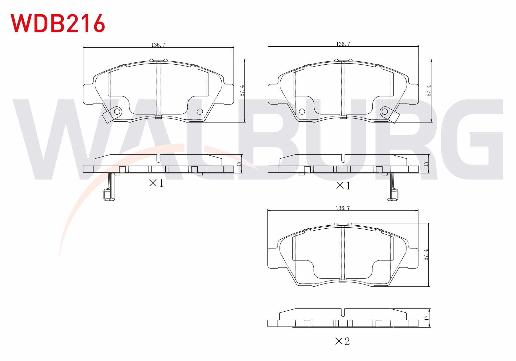 FREN BALATA ON IKAZLI HONDA CIVIC VI 1.6i 1995-2001 / CIVIC VI 1.5i 1995-2001 / CIVIC VI 1.6 I-VTEC 1995-2001