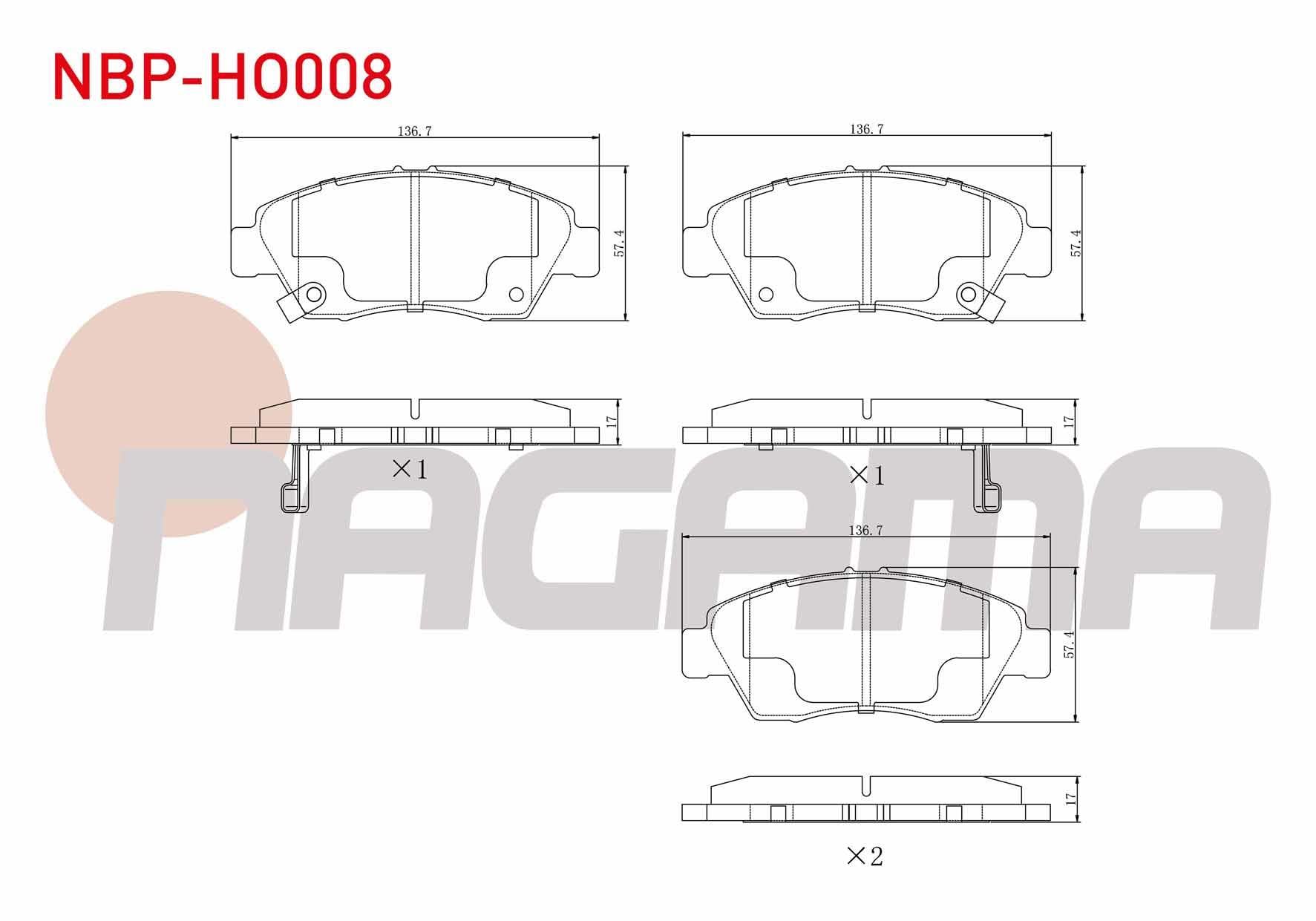 FREN BALATA ON IKAZLI HONDA CIVIC VI 1.6i 1995-2001 / CIVIC VI 1.5i 1995-2001 / CIVIC VI 1.6 I-VTEC 1995-2001