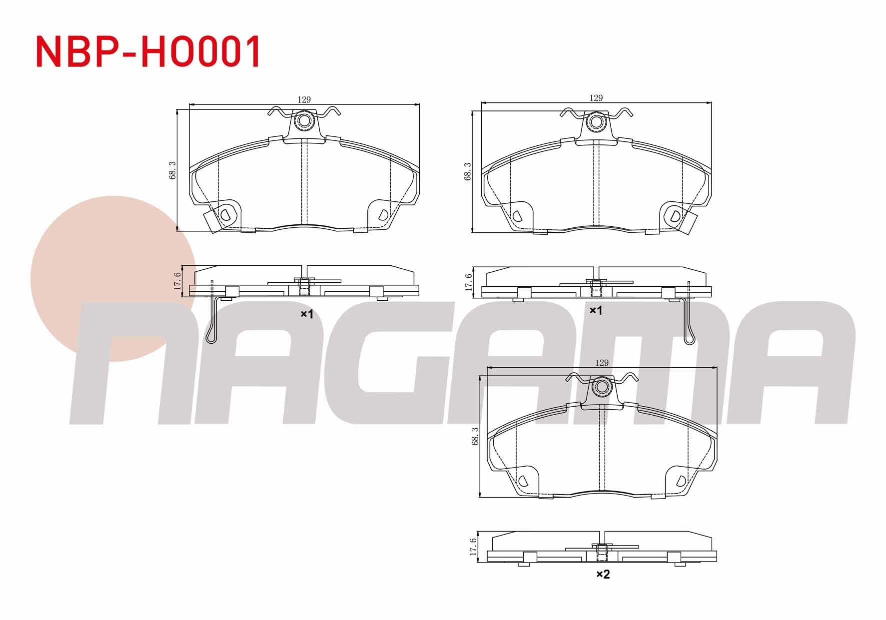 FREN BALATA ON IKAZLI HONDA EURO CIVIC 1991-2005/ ROVER 214 1995-2000/ 416 1995-2000/ GAZ GAZELLE 2012-/ TATA TELCOLINE 1999-2007