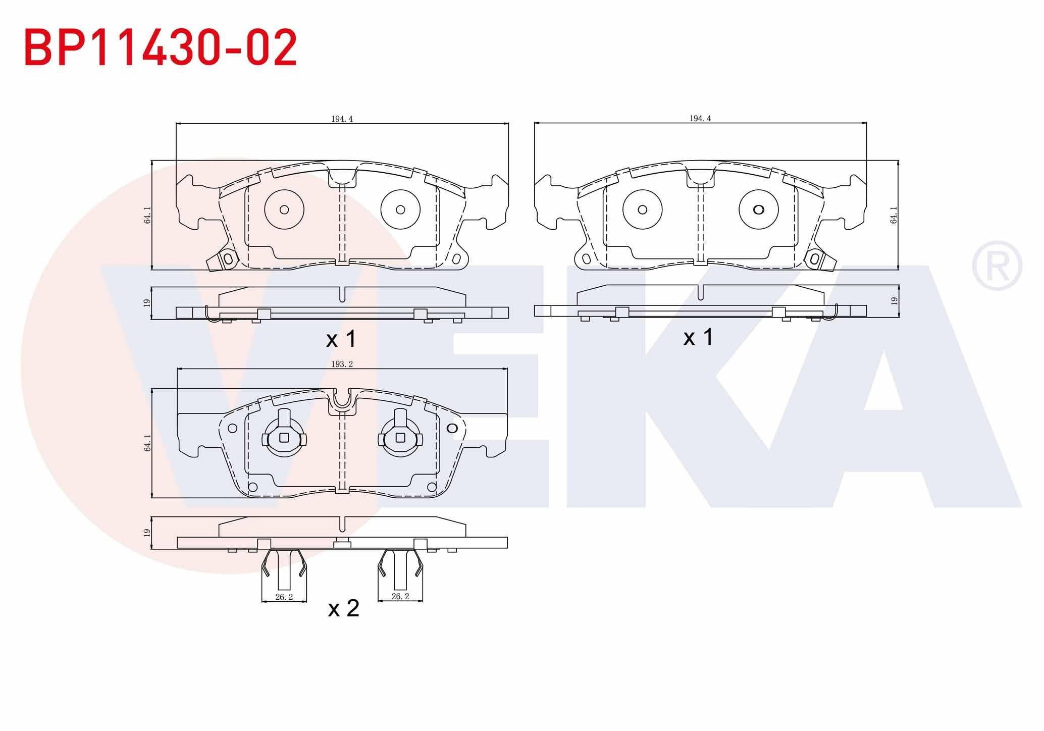 FREN BALATA ON IKAZLI JEEP GRAND CHEROKEE IV (WK,WK2) 3.0 CRD 4X4 2010-