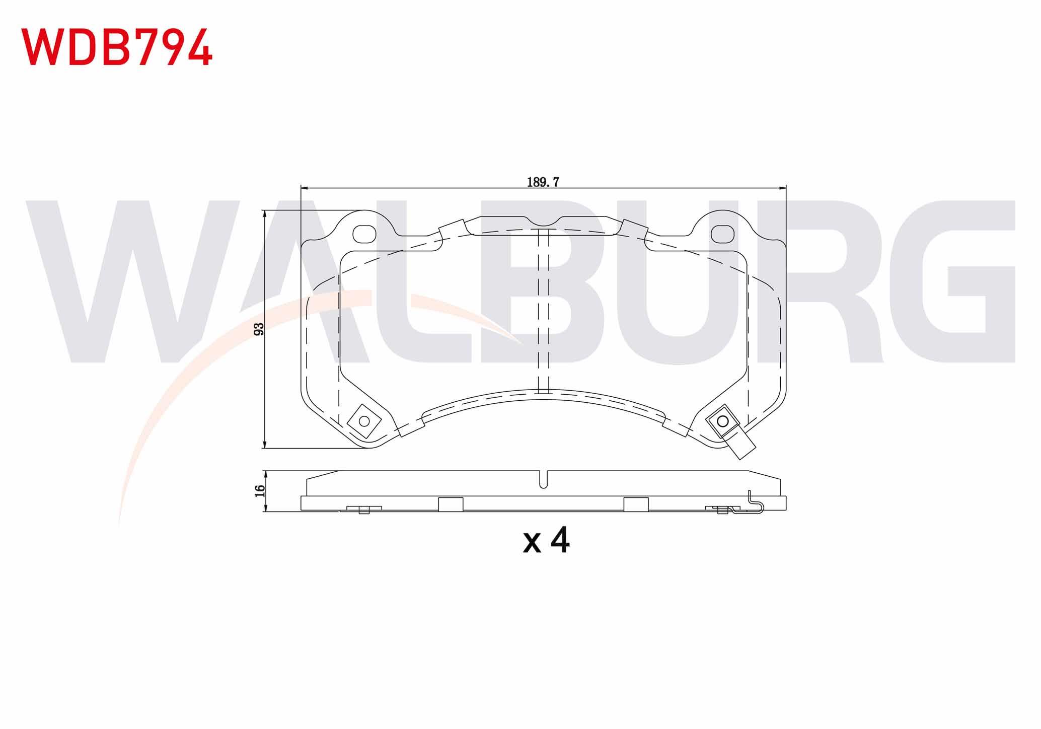 FREN BALATA ON IKAZLI JEEP GRAND CHEROKEE IV (WK,WK2) 3.0 CRD 2010-