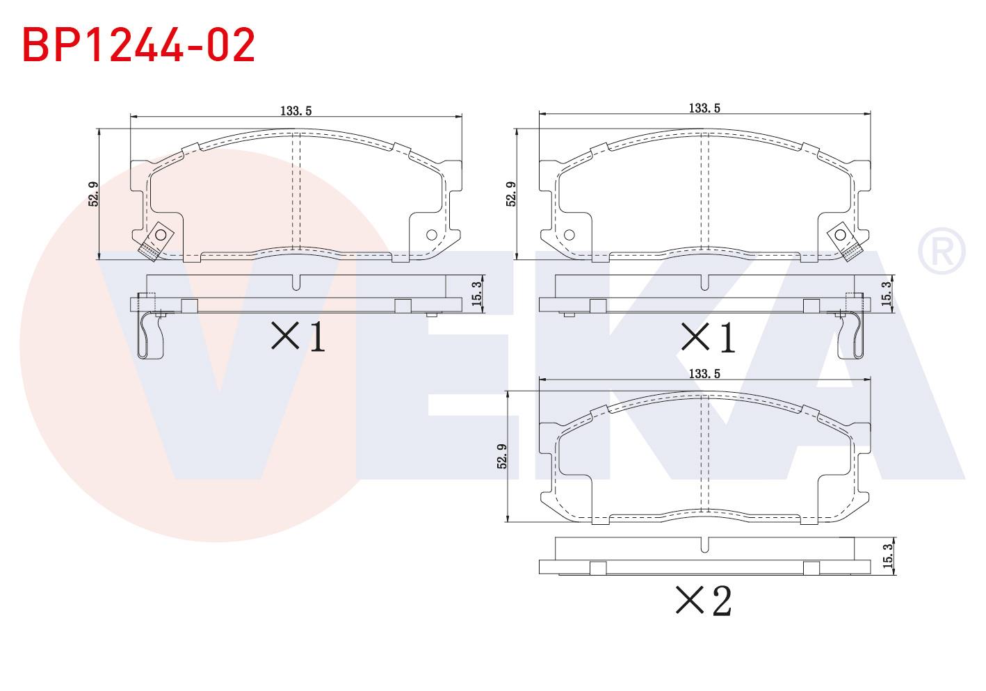 FREN BALATA ON IKAZLI KIA BESTA 2.2 D 1993-2003 / MAZDA E 2200 (SR2) 2.2 D 1984-2004