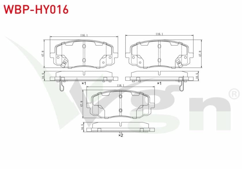 FREN BALATA ON IKAZLI KIA PICANTO (BA) 1.25 2004-2011 / PICANTO (BA) 1.1i 2004-2011 / HYUNDAI I10 (PA) 1.1i 12v 2008-2013 / I10 (BA) 1.0 D-CVVT 2013- /  I10 (BA) 1.2 D-CVVT 2013-
