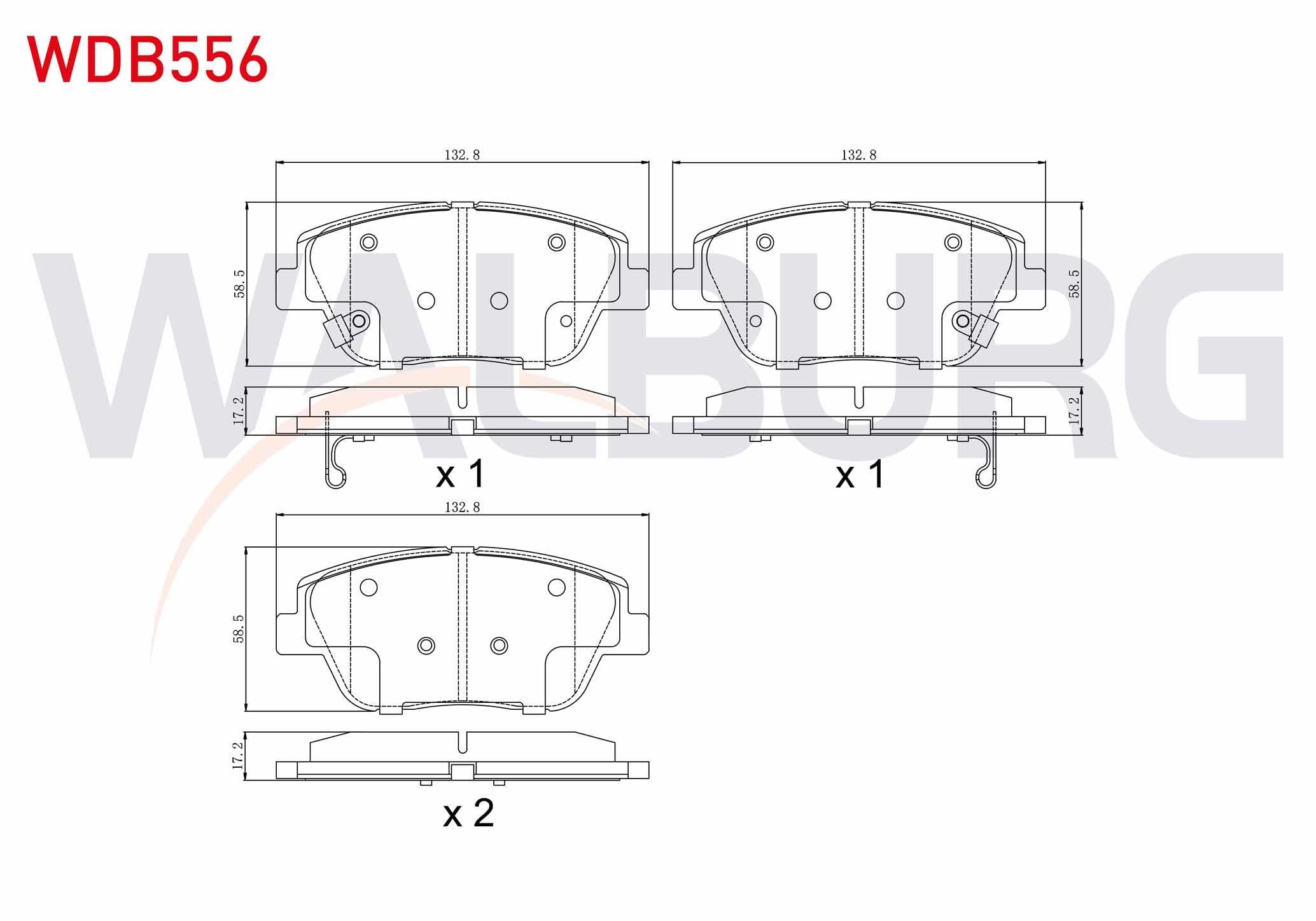 FREN BALATA ON IKAZLI KIA RIO III 1.25 CVVT 2011-2014/ RIO III 1.4 CVVT 2011-2014/ KIA OPTIMA 1.7 CRDI 2012-/ HYUNDAI SONATA V 2.0 CRDI 2005-2010/ 2.0 VVTI 2005-2010