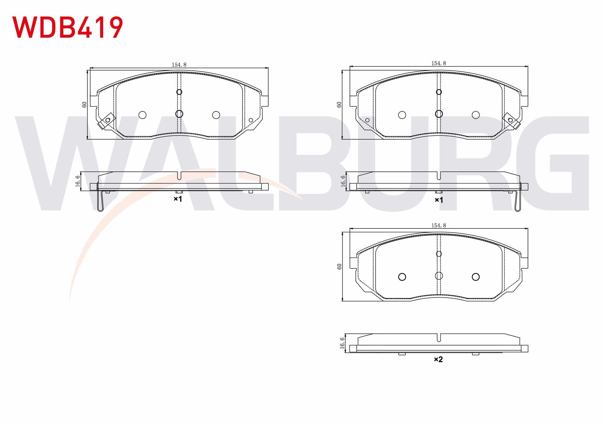 FREN BALATA ON IKAZLI KIA SORENTO I (JC) 2.4i 2002-2009 / KIA SORENTO I (JC) 2.5 CRDI 2002-2009
