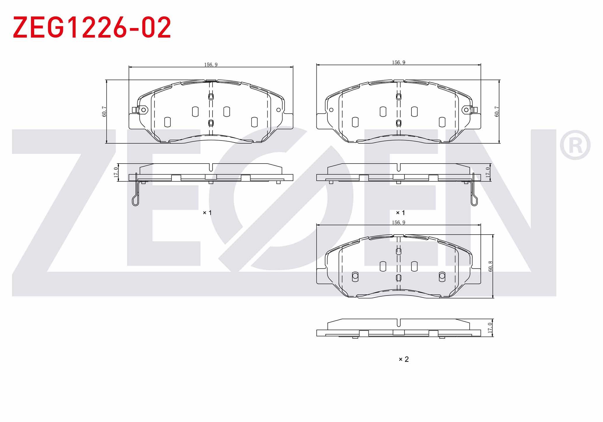 FREN BALATA ON IKAZLI KIA SORENTO II 2.0 2.2 2009-2015 / HYUNDAI SANTA FE II 2.0 2.2 CRDI 2006-2012 / SANTA FE III 2.0 2012-/ GENESIS 2008-2014/ SSANGYONG MUSSO GRAND 2.2 2018-/ KORANDO 2.0 2010-