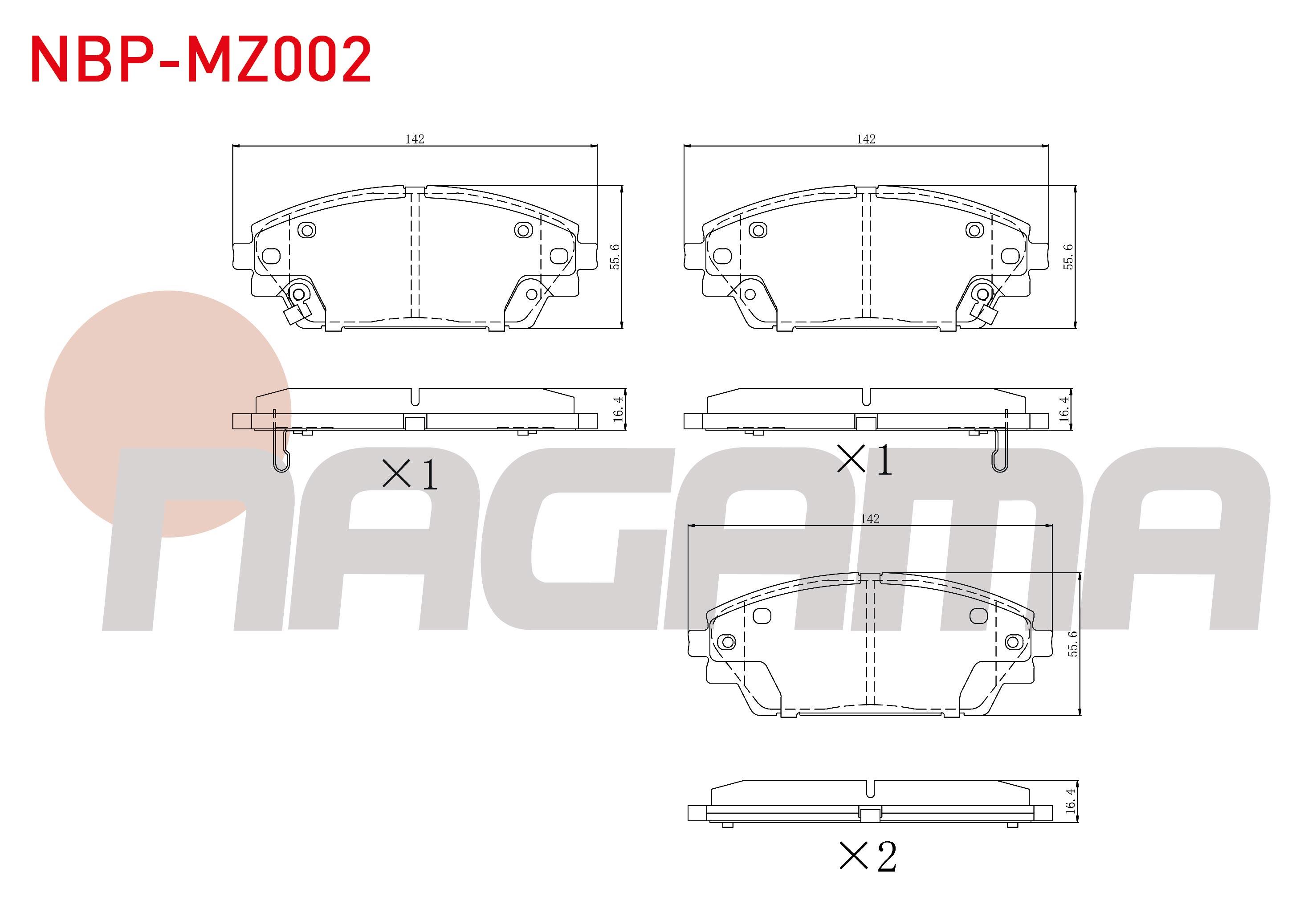 FREN BALATA ON IKAZLI MAZDA 3 (BM) SKYACTIVE G100 - G120 - G165 - D150 2013-