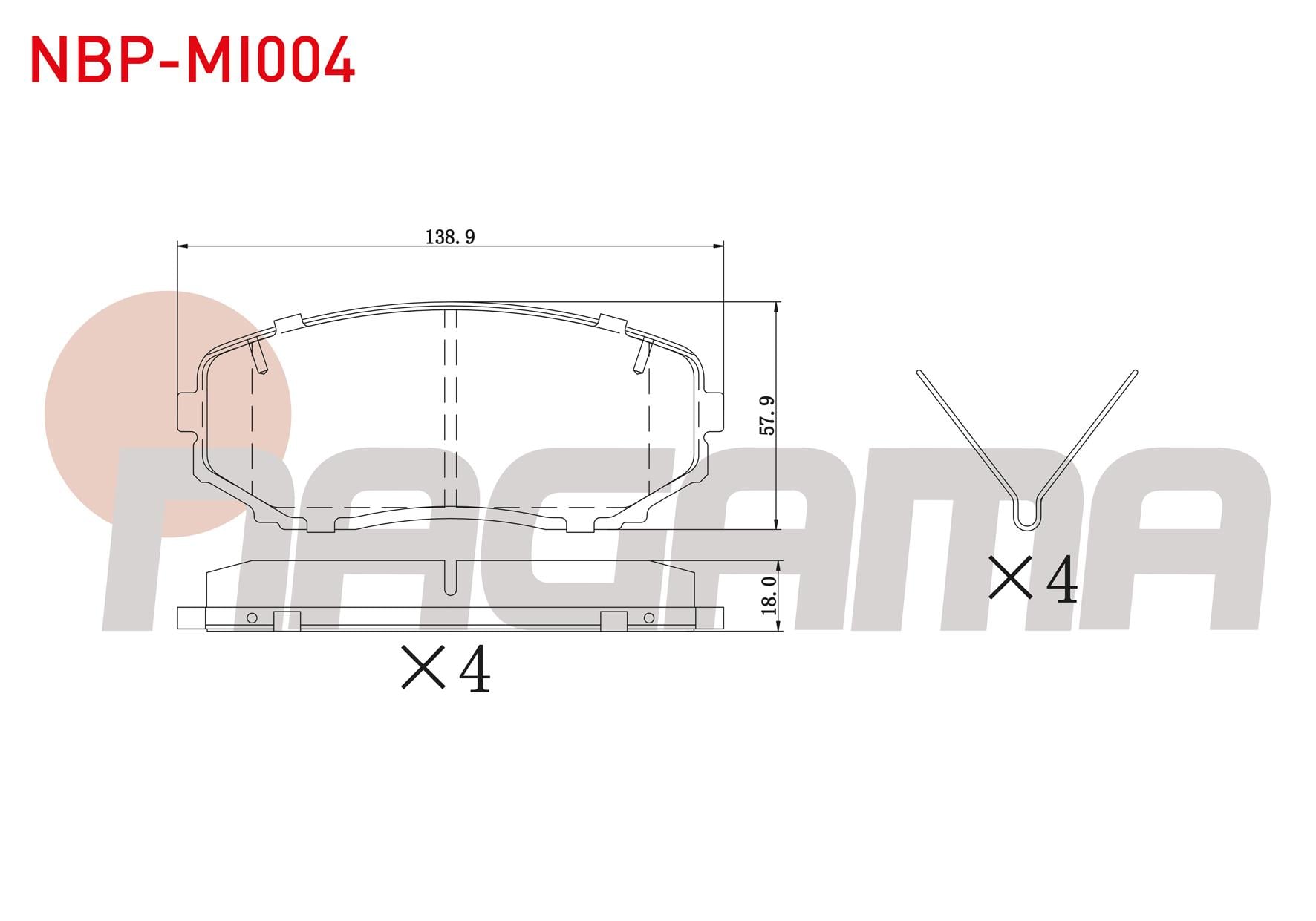 FREN BALATA ON IKAZLI MITSUBISHI L 200 TRITON (KJ_, KK_, KL_) 2.2 DI-D 2019- / MAZDA CX-7 (ER) 2.3 MZR 2007-/ CX-9 (TB) 3.7 2007-