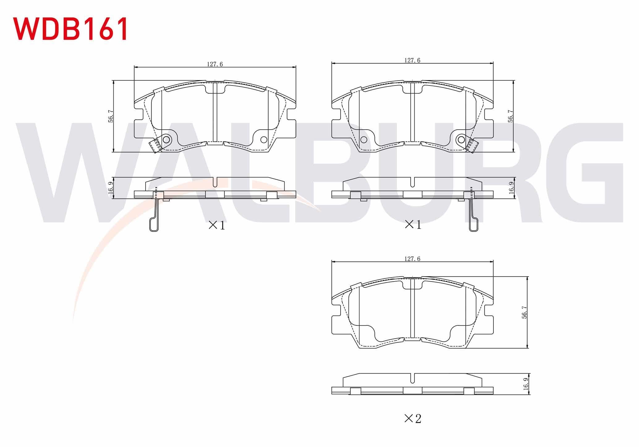 FREN BALATA ON IKAZLI MITSUBISHI L 300 (P0W,P1W) 2.5 D 1986-2006 / L 200 (K3T,K2T,K1T,K0T) 2.5 D 1986-1996
