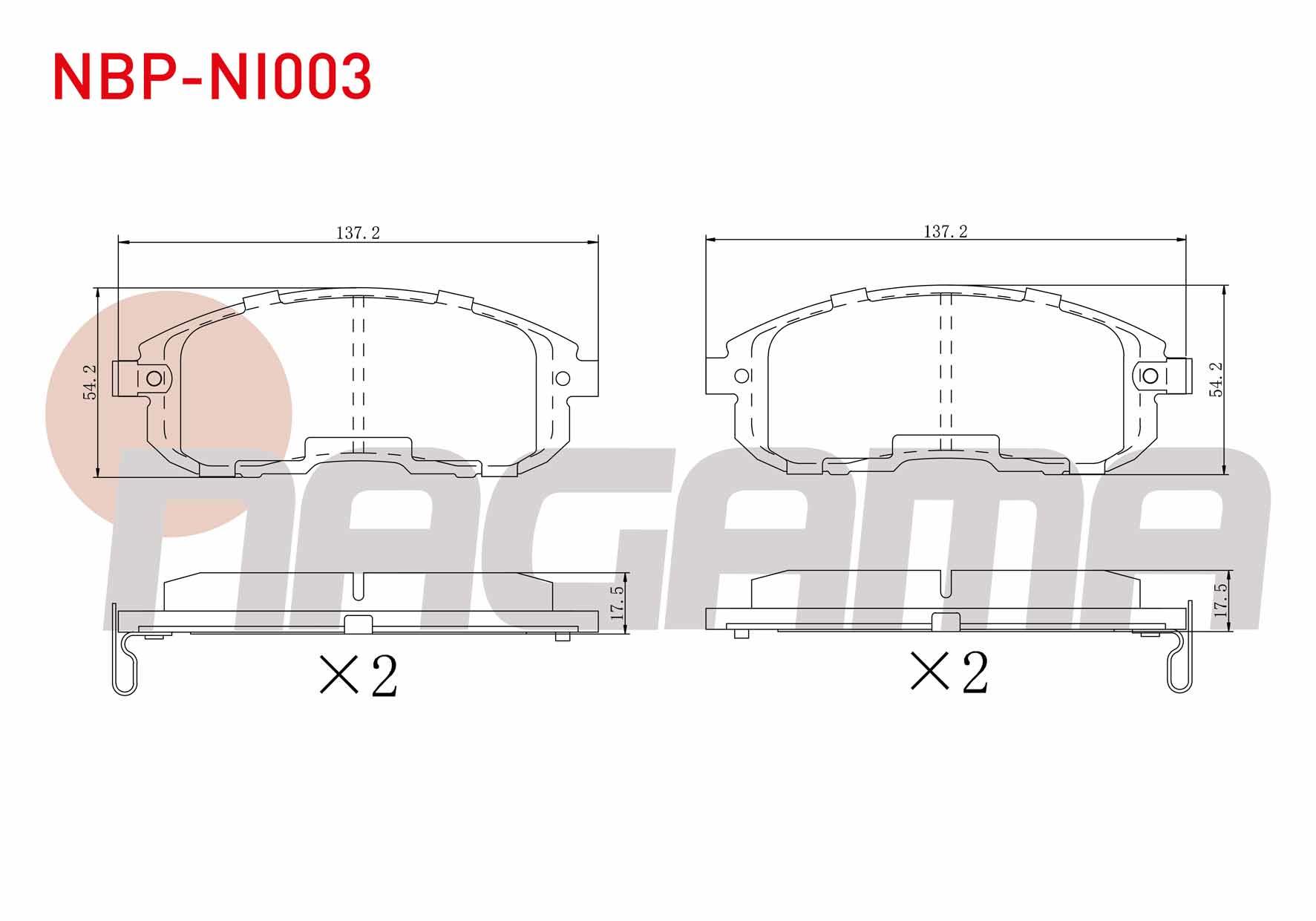 FREN BALATA ON IKAZLI NISSAN JUKE 1.5 DCI 2010- / JUKE 1.6 DIG-T 2010- / JUKE 1.6 2010-