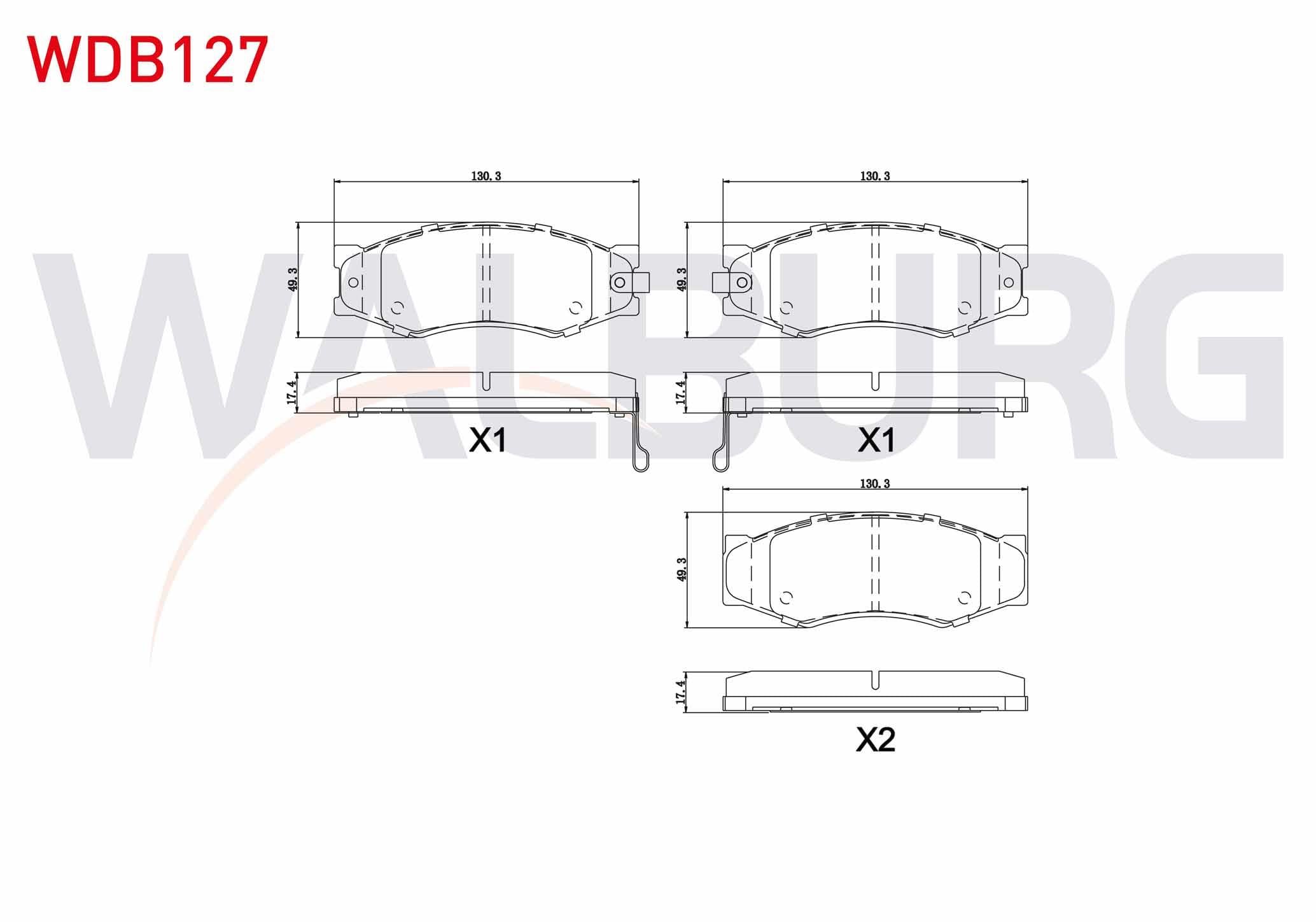 FREN BALATA ON IKAZLI NISSAN NAVARA (D22) 2.5 DCI 1997-2004 / PICK UP (D21) 2.5 D 1985-1998 / VANETTE (C22) 2.0 D 1983-1988 / VANETTE (C22) 1.5 1983-1988