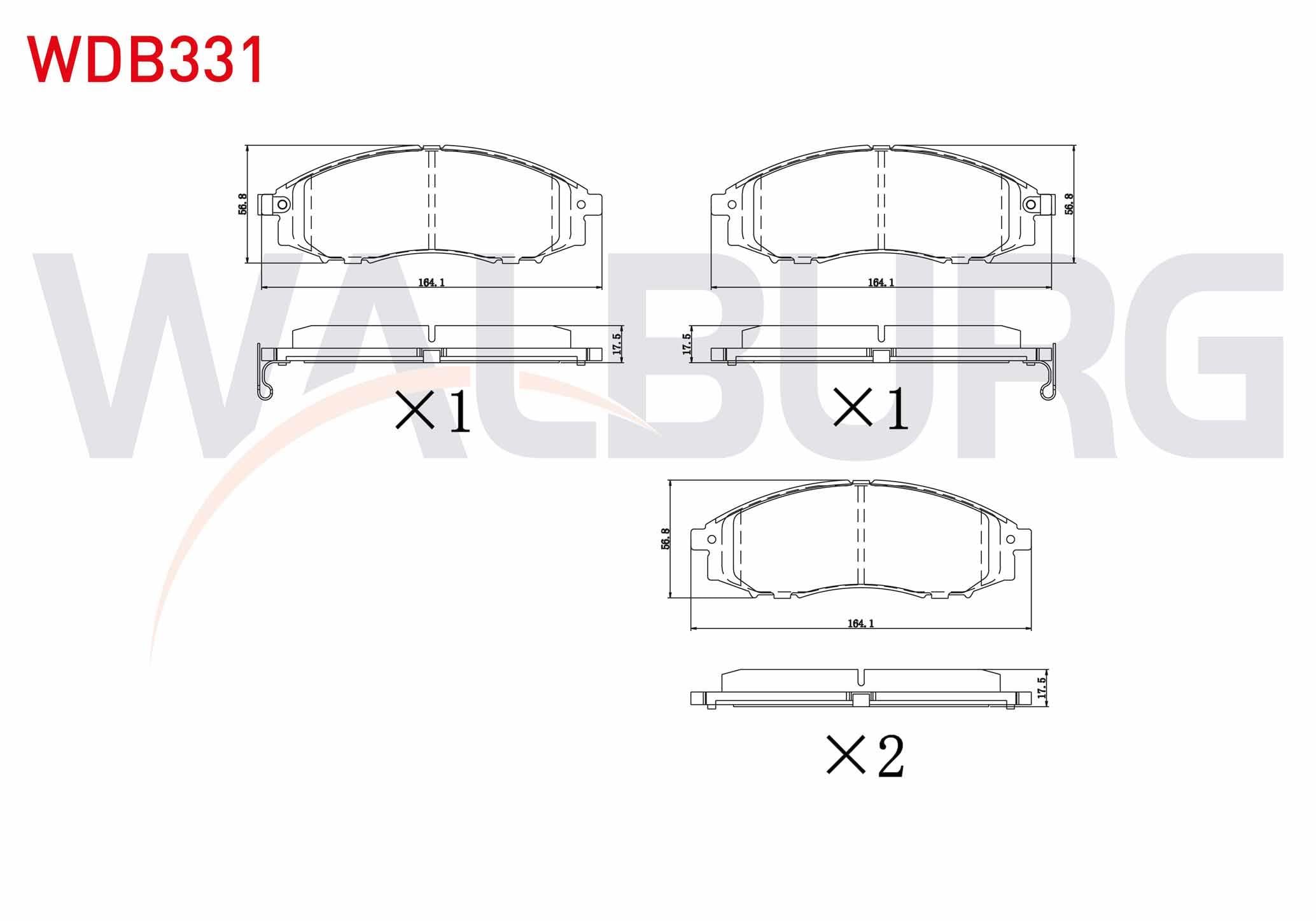 FREN BALATA ON IKAZLI NISSAN PICK UP (D22) 2.5 DI 4WD 1998- / NP300 SKYSTAR 2.5 DCI 2008- / SKYSTAR 2.5 D 1998-2002 / SKYSTAR 2.4i 2002-2005