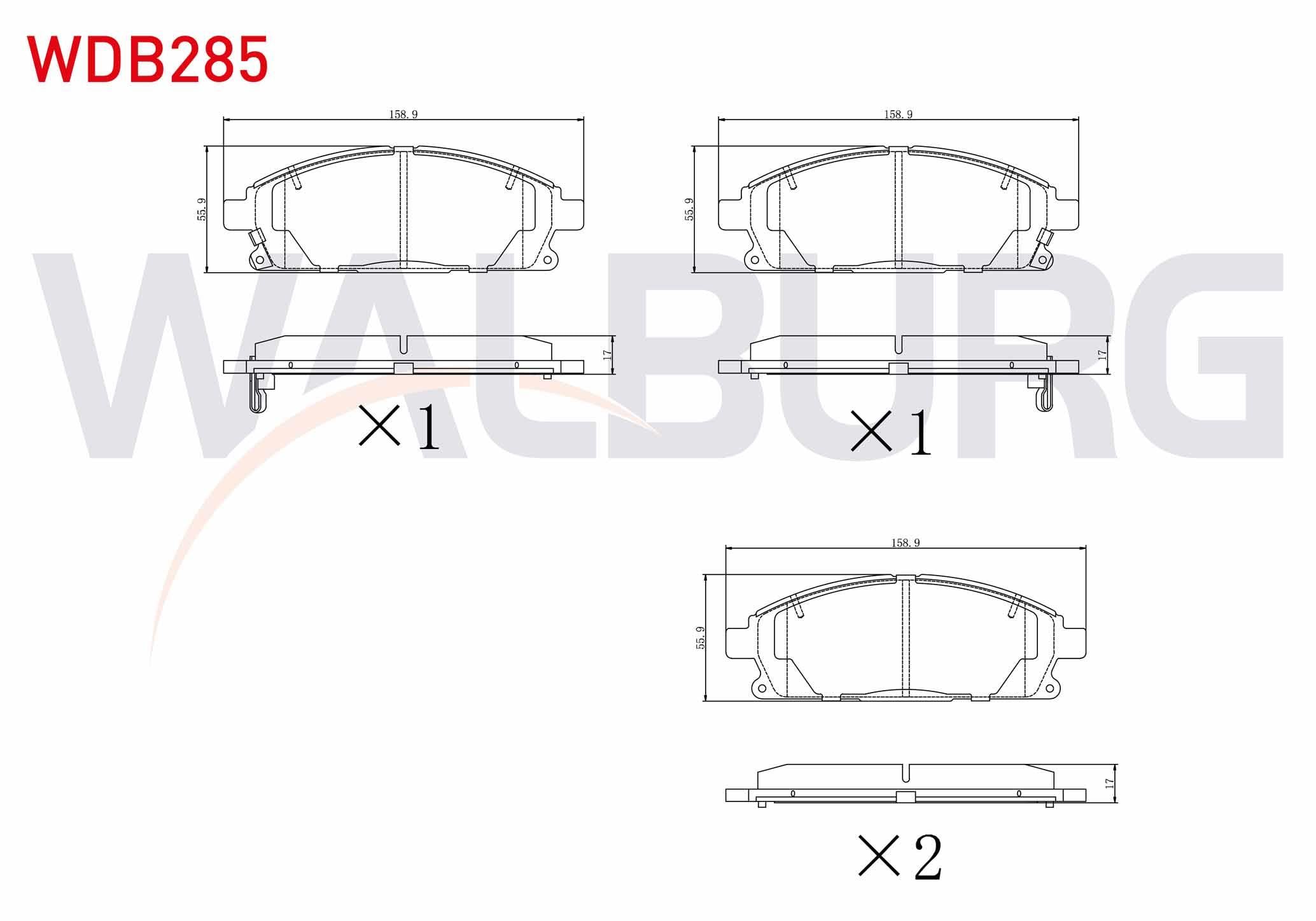 FREN BALATA ON IKAZLI NISSAN X-TRAIL (T30) 2.0i 2001-2007 / X-TRAIL (T30) 2.5i 2001-2007/ X-TRAIL (T30) 2.2 DI 2001-2007/ PATHFINDER (R50) 2.7 TD 1995-2005 / PATHFINDER (R50) 3.3i V6 1995-2005