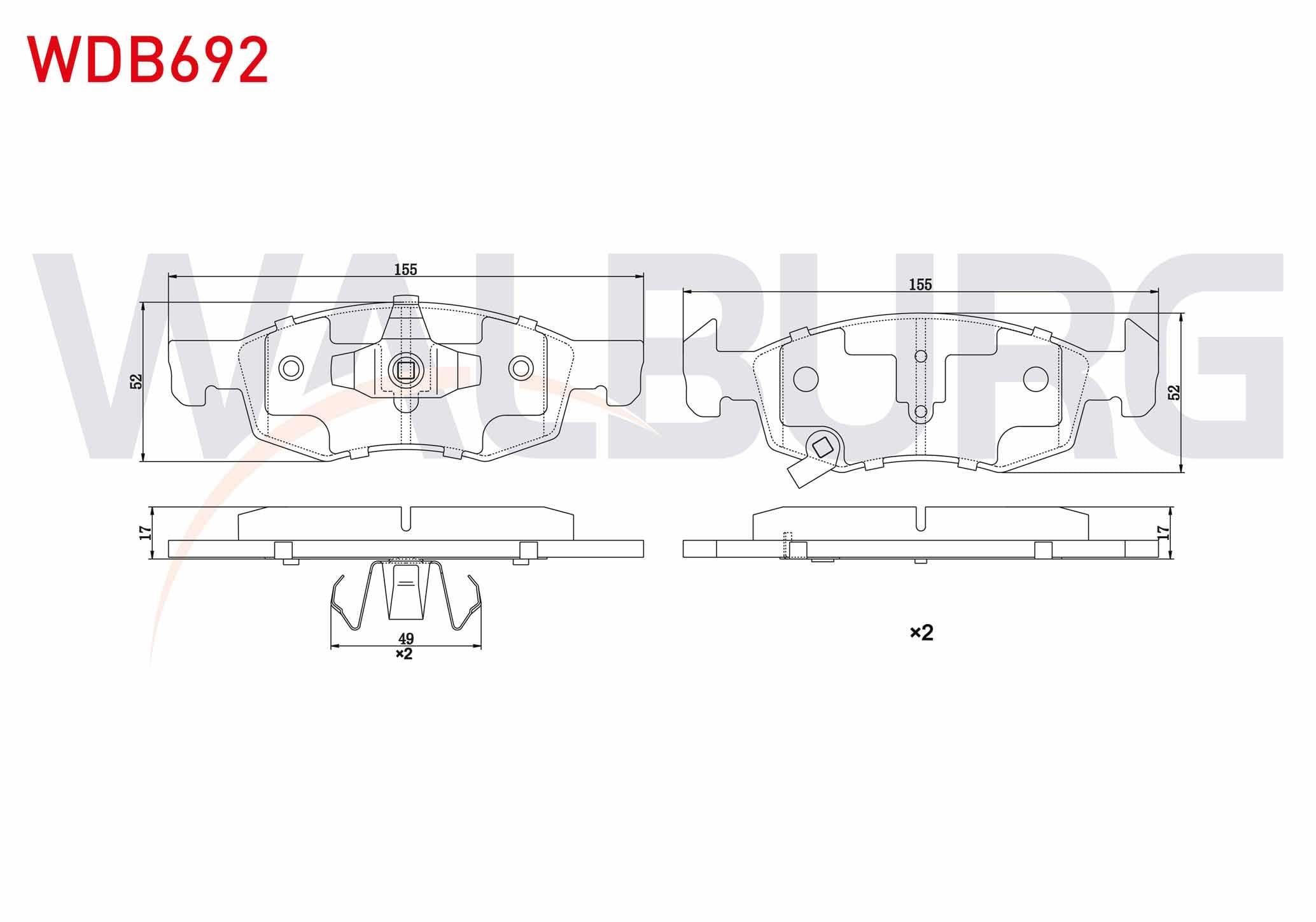 FREN BALATA ON IKAZLI OPEL CORSA E 1.4 14 JANT 2014- / CORSA E 1.2 14 JANT 2014-