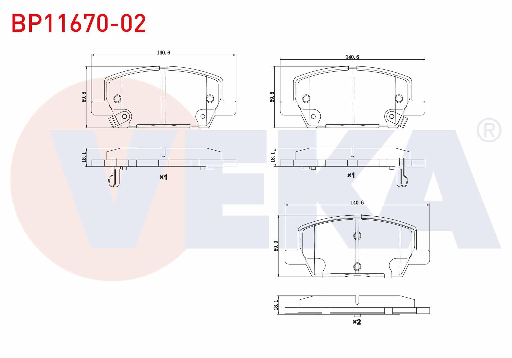 FREN BALATA ON IKAZLI OPEL MOKKA 1.4 - 1.6 - 1.6 CDTI 2012-/ MOKKA X 1.6 CDTI 2012-