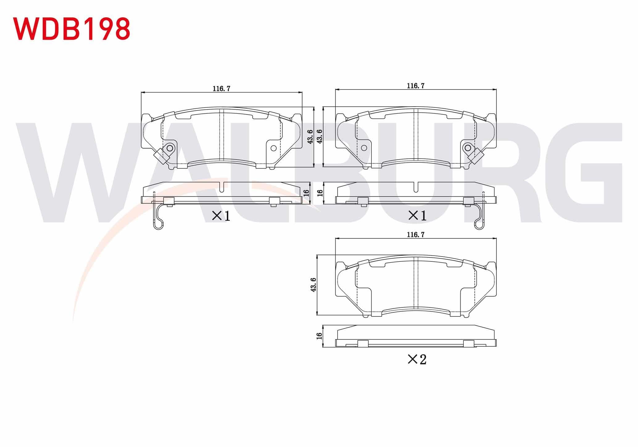 FREN BALATA ON IKAZLI SUZUKI VITARA (ET,TA) 1.6i 16v 1988-1999 / VITARA (ET,TA) 1.9 D 1988-1999 / G.VITARA I 2.0 TDI 1998-2003/ 2.0i 1998-2003 / 1.6i 1998-2003 / 2.5 V6 1998-2003