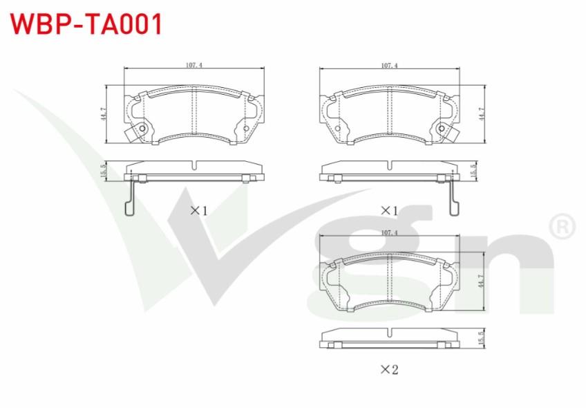FREN BALATA ON IKAZLI TATA INDIGO 1.4 D 2003-/ 1.4 2003-/ SUZUKI SWIFT II 1.3i 1989-2004 / 1.0i 1989-2004 / ALTO III (EF) 1.0 1994-2002/ NISSAN SUNNY II (N13) 1.6i 1986-1991