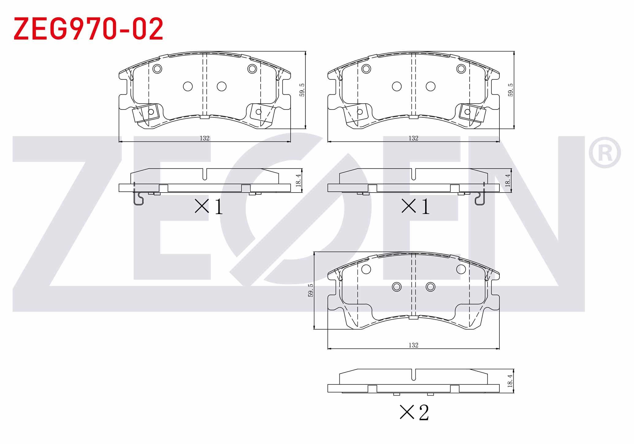 FREN BALATA ON IKAZLI TEL DELIKLI MAZDA 6 (GG,GY) 2.0i 2002-2007 / MAZDA 6 (GG,GY) 2.3i 2002-2007