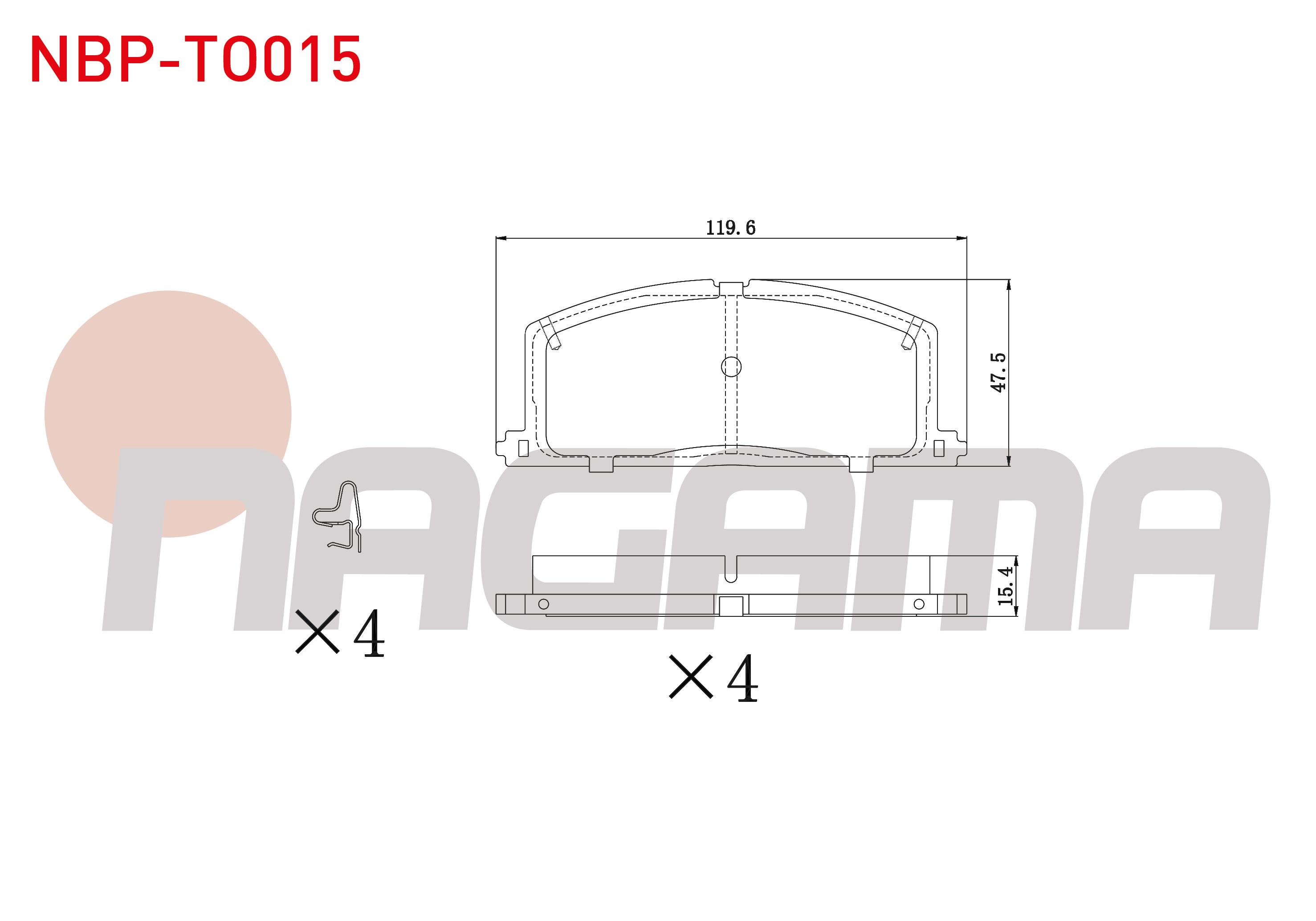 FREN BALATA ON IKAZLI TEL DELIKLI TOYOTA COROLLA (_E9_) 1.3i 1987-1993 / COROLLA (_E9_) 1.8 D 1987-1993 / COROLLA (_E9_) 1.6i 1987-1993 / CARINA (_T17_) 1.6i 1987-1992