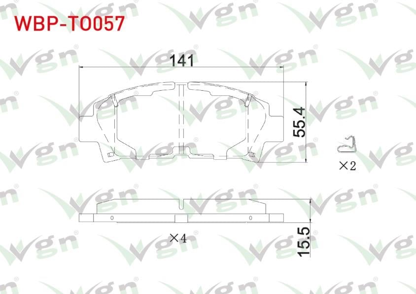 FREN BALATA ON IKAZLI TOYOTA AVENSIS 1.6 VVT-I - 1.8 16v - 2.0 VVT-I - 2.0 D-4D 1999-2003 / CARINA E 2.0i - 2.0 D 1992-1997 / CELICA 2.0 1993-1999