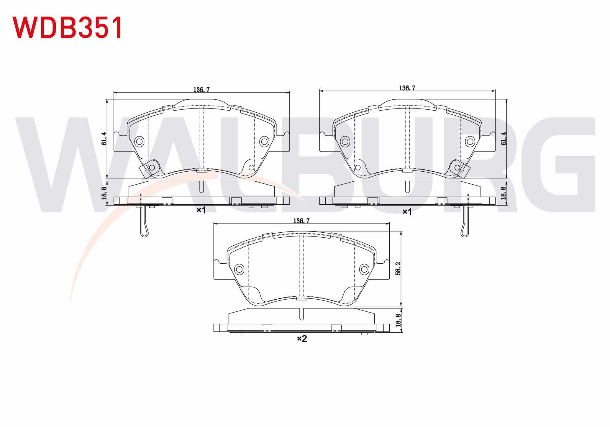 FREN BALATA ON IKAZLI TOYOTA COROLLA 1.4 D 2007-2012/ COROLLA 1.4 D-4D 2007-2012/ COROLLA 1.33 2007-2012/ COROLLA 1.4 VVT-I 2007-2012/ AURIS 1.4 D-4D 2007-2012/ AURIS 1.33 DUAL-VVT-I 2007-2012
