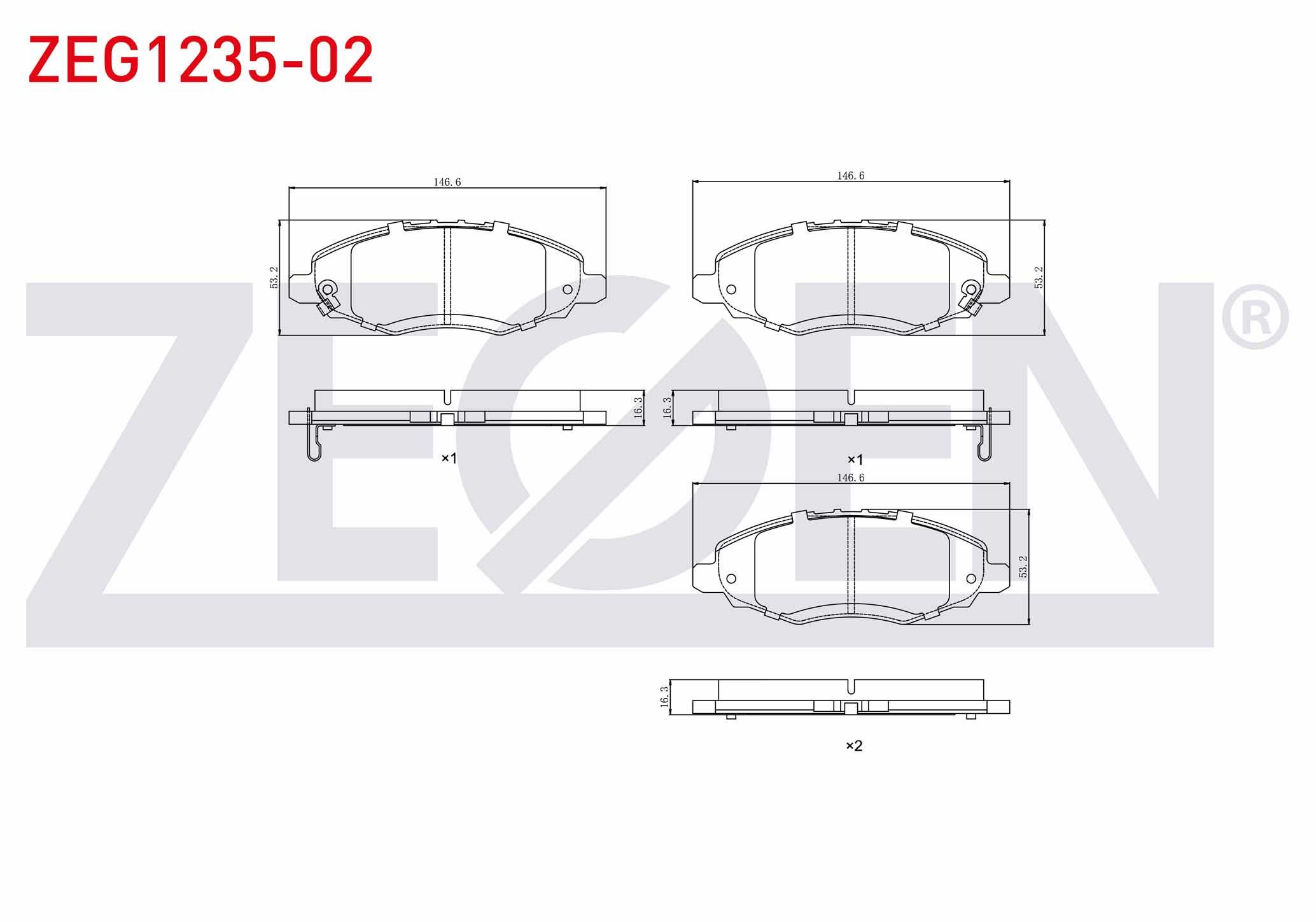 FREN BALATA ON IKAZLI TOYOTA HI-LUX PICK UP 2.5 D 2005-2011 / HI-LUX PICK UP 2.5 D-4D 2005-2011