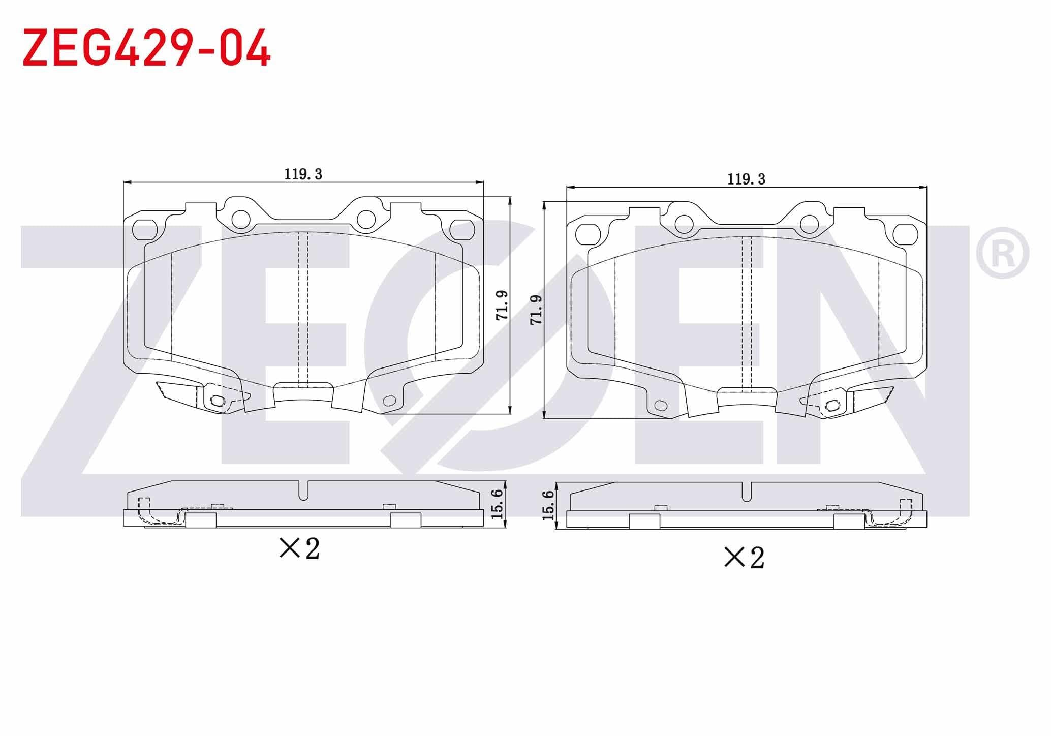 FREN BALATA ON IKAZLI TOYOTA HI-LUX PICK UP 2.5 D 1983-2005 / 2.5 D-4D 1983-2005 / LAND CRUISER (_J7_) 2.4i 1984-1996 / LAND CRUISER 90 (_J9_) 3.0 TD 1996-2002/ 3.0 D 1996-2002/ 3.0 D-4D 1996-2002