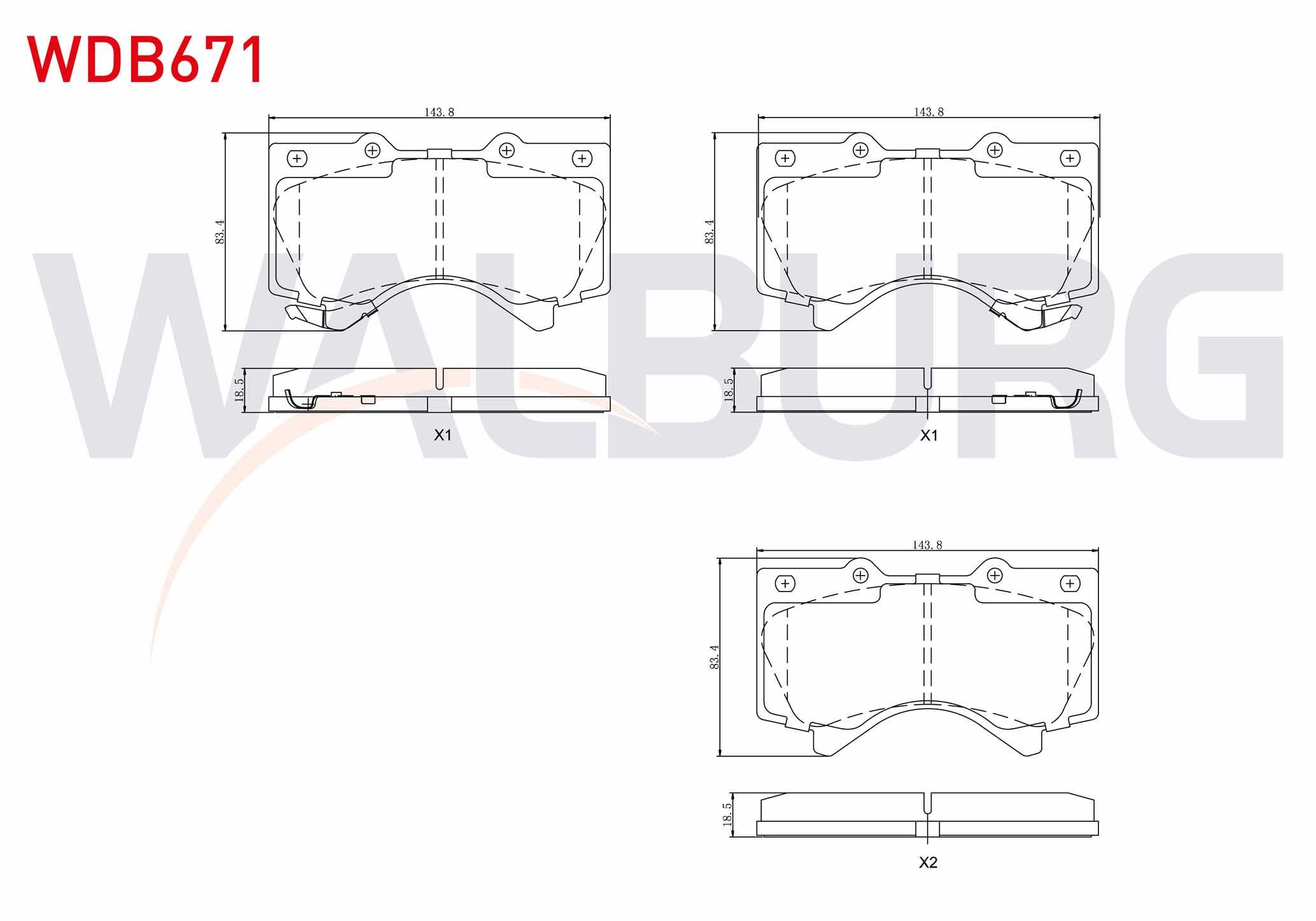 FREN BALATA ON IKAZLI TOYOTA LAND CRUISER 4.7 V8 2008- / LAND CRUISER 4.5 D V8 2008-  / LAND CRUISER 3.0 D-4D 2008-
