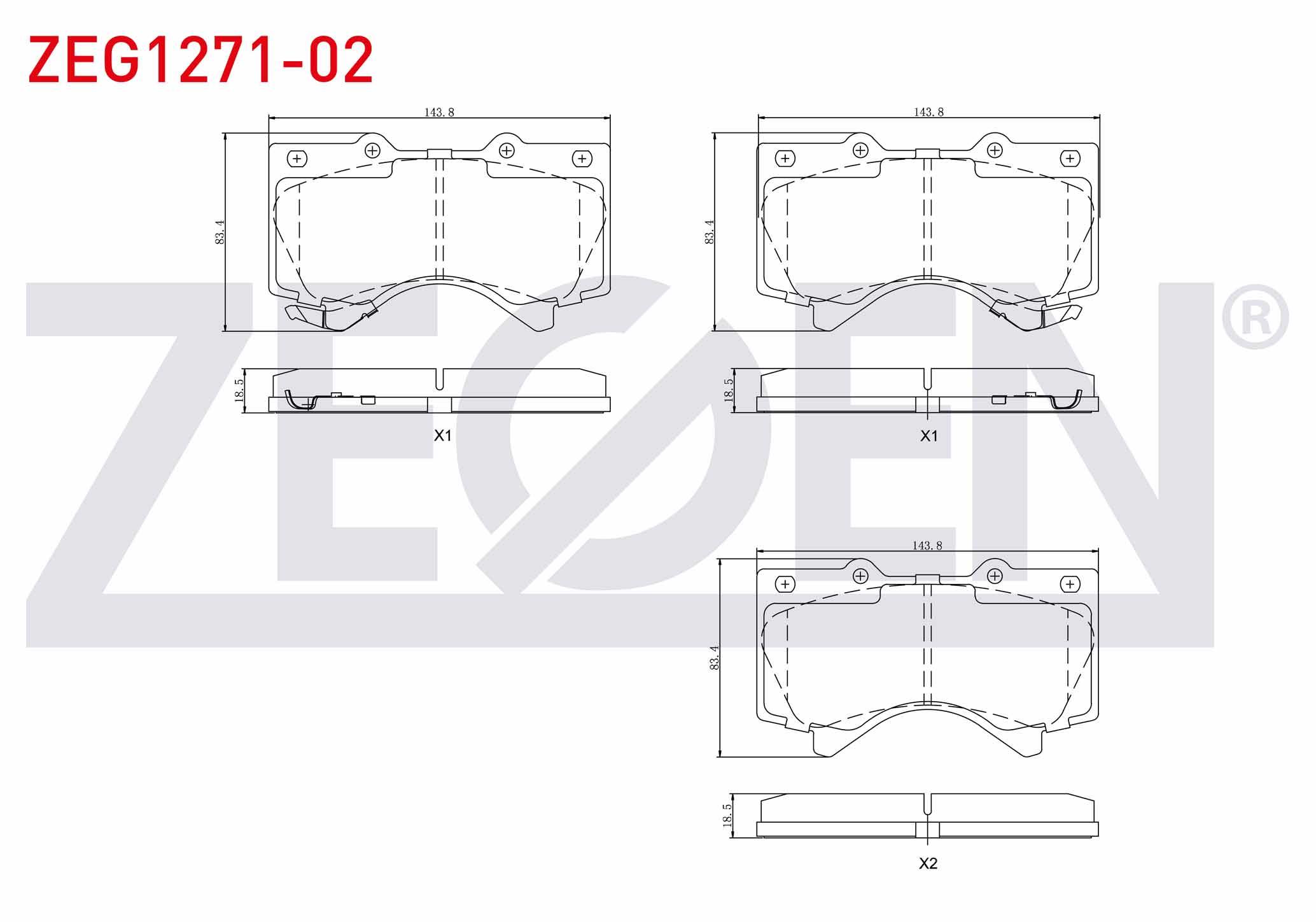 FREN BALATA ON IKAZLI TOYOTA LAND CRUISER 4.7 V8 2008- / LAND CRUISER 4.5 D V8 2008-  / LAND CRUISER 3.0 D-4D 2008-
